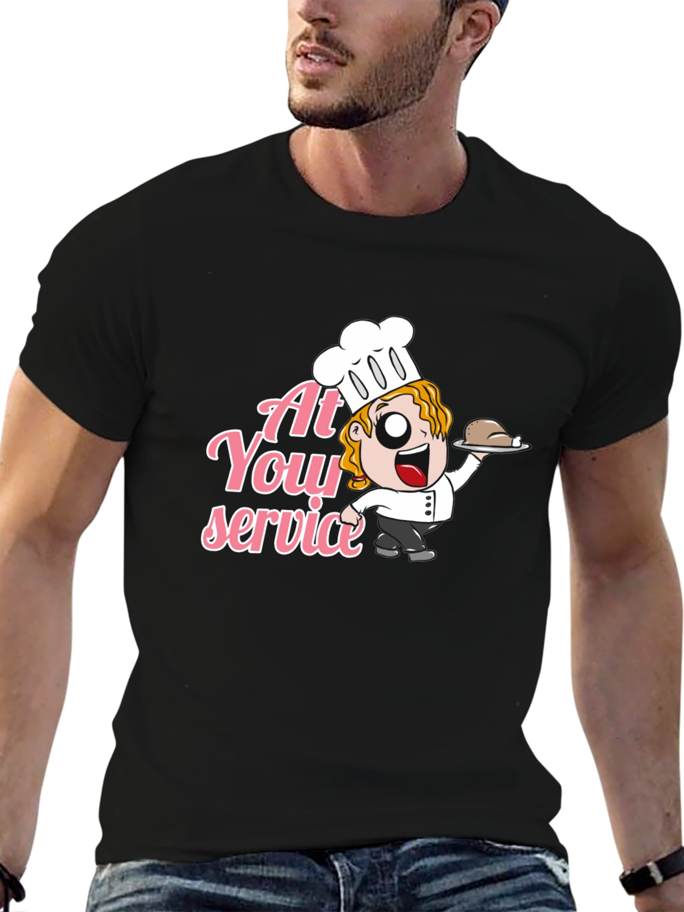Chef At Your Service Graphic T-Shirt