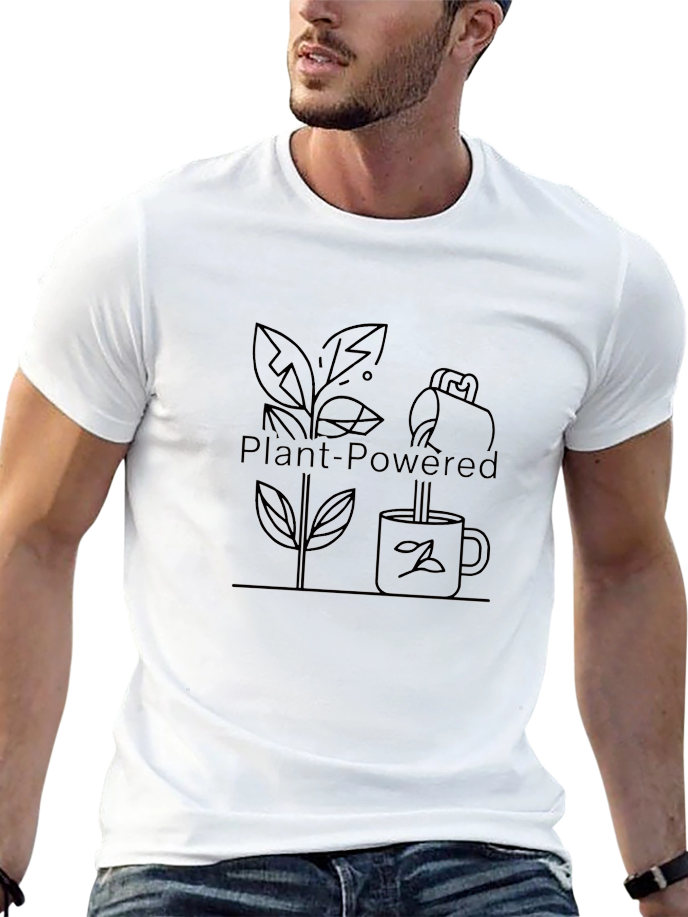 Plant-Powered Graphic Tee - Eco-Friendly Vegan T-Shirt