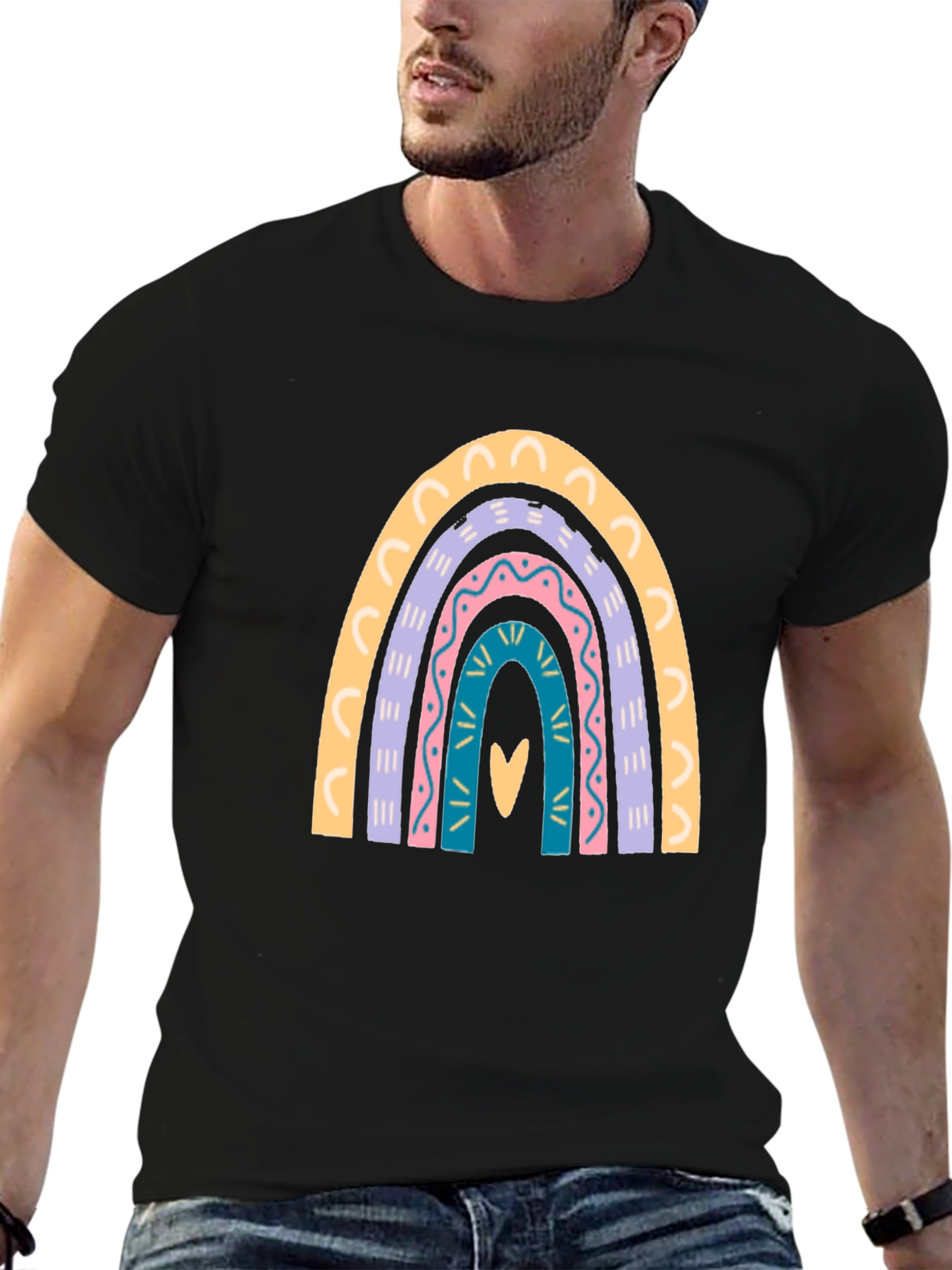 Rainbow Heart Graphic Tee