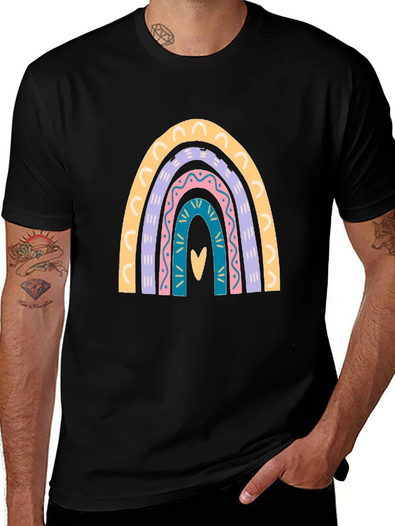 Rainbow Heart Graphic Tee
