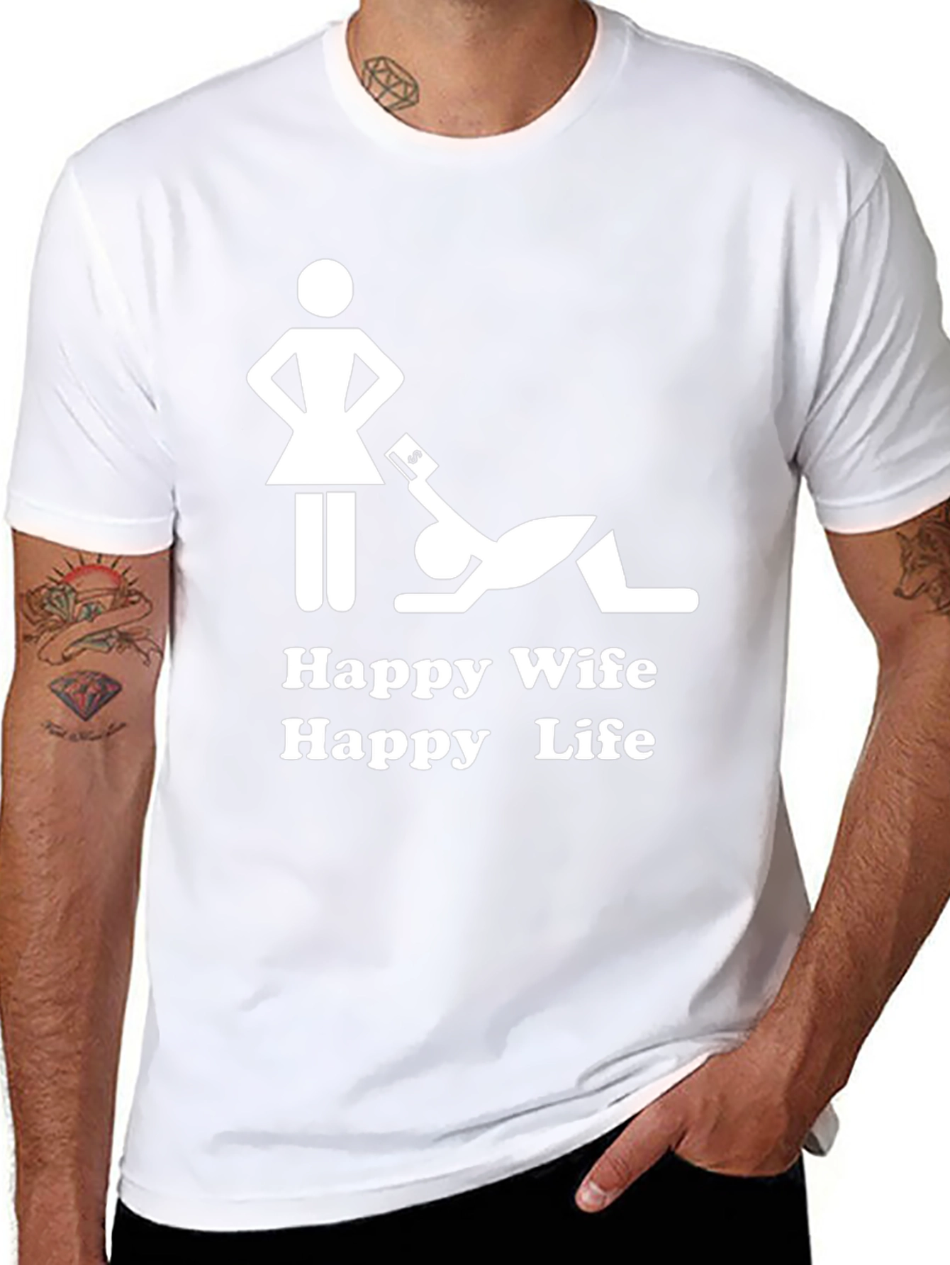 Happy Wife Happy Life Graphic T-Shirt