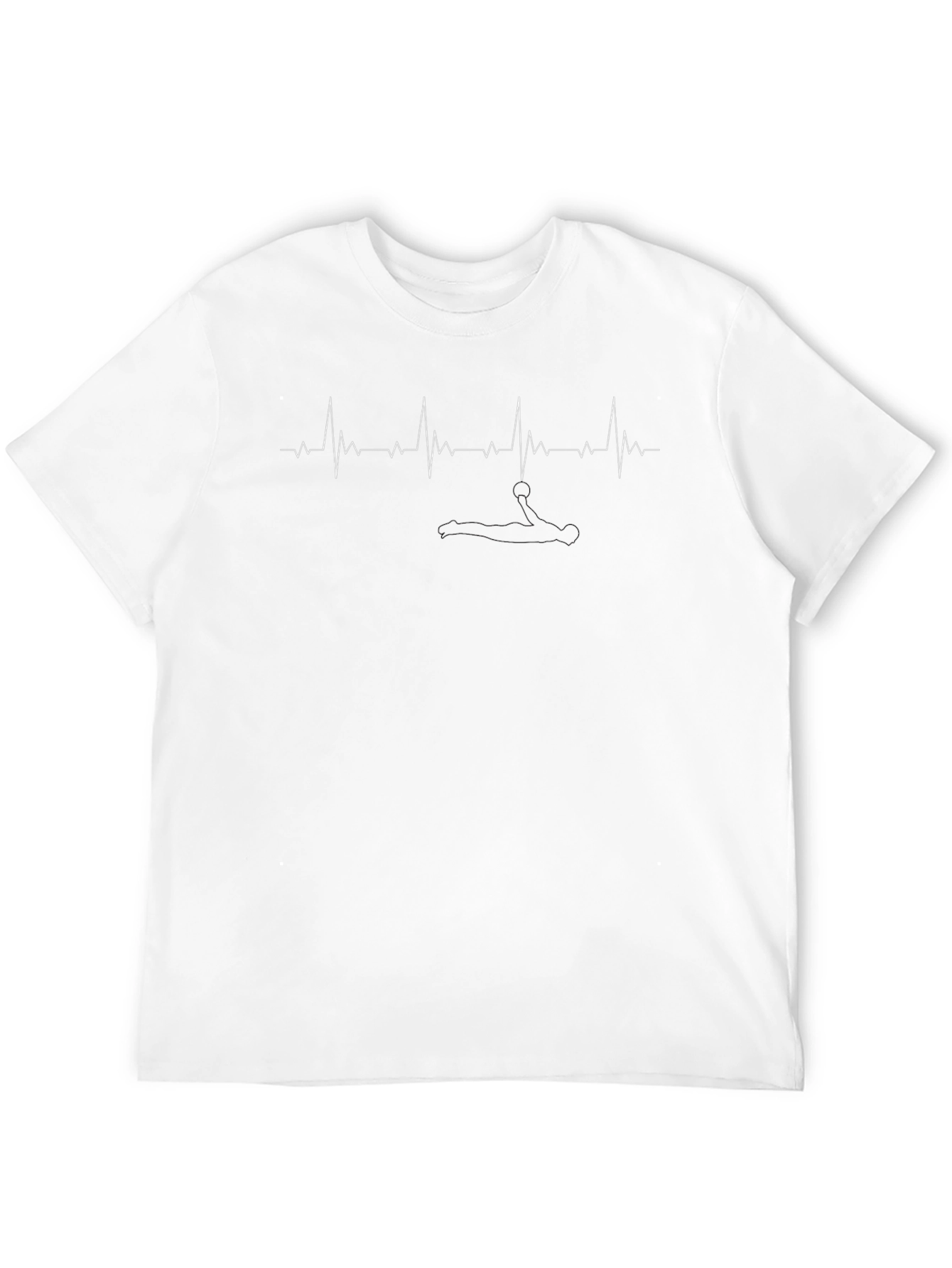 Heartbeat Line Graphic Tee - Black