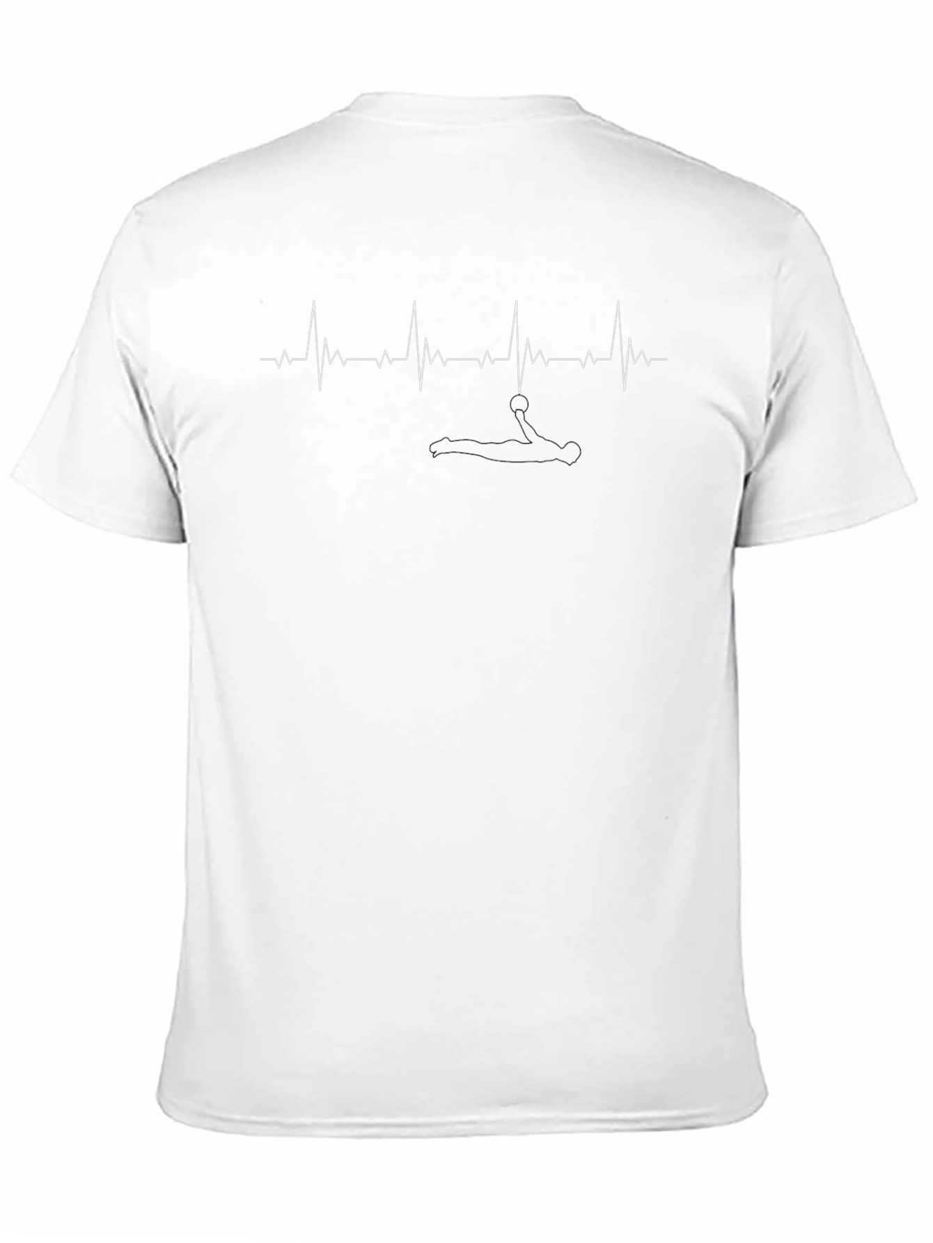 Heartbeat Line Graphic Tee - Black