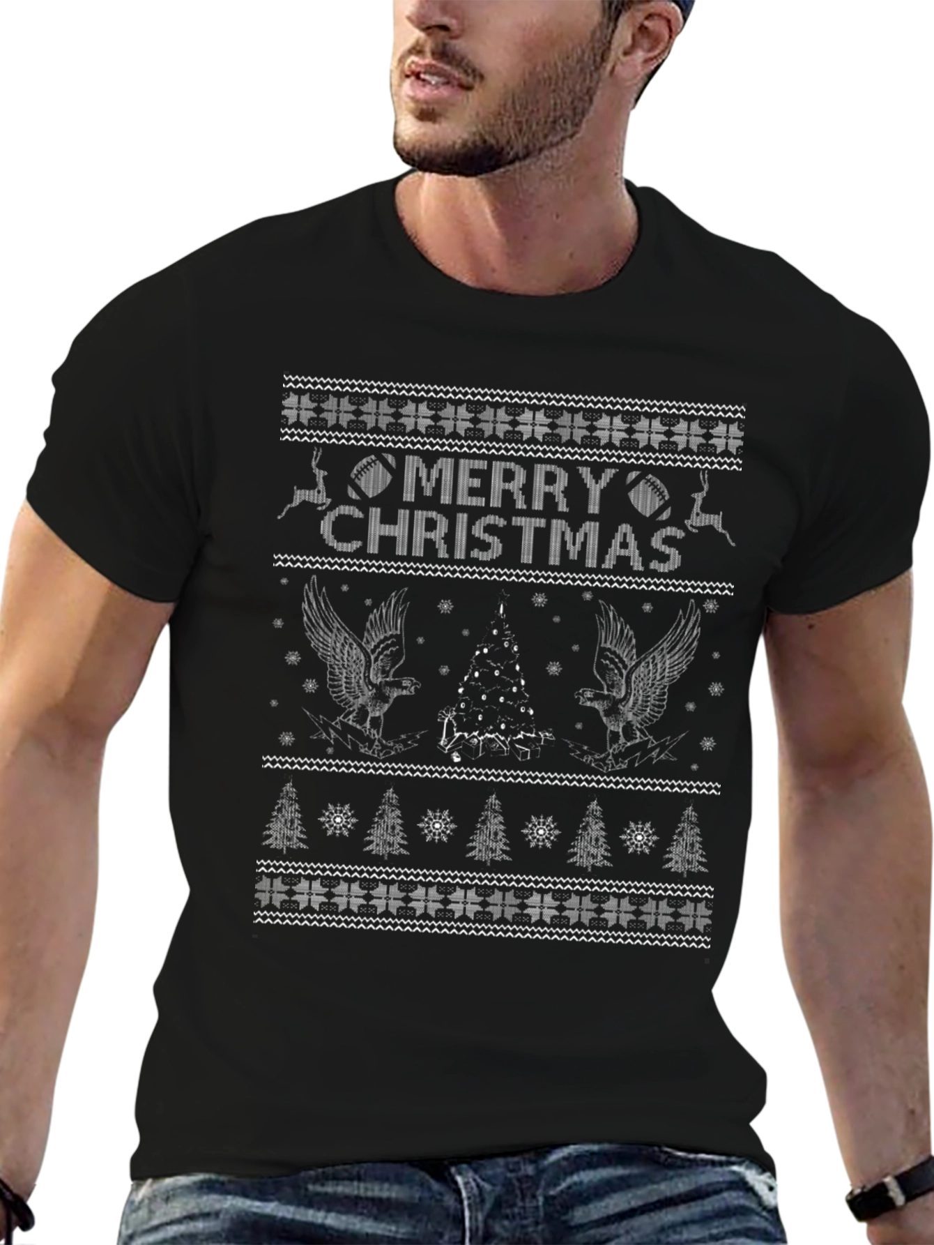 Merry Christmas Graphic T-Shirt - Holiday Gift Tee