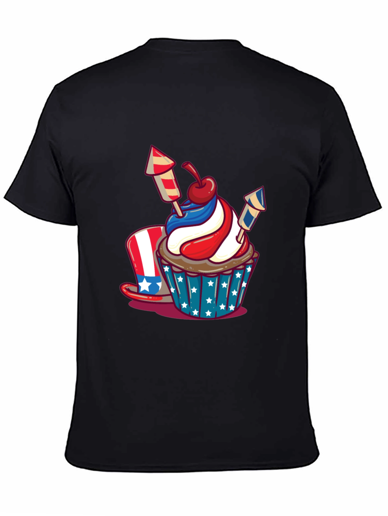 Patriotic Cupcake Graphic T-Shirt