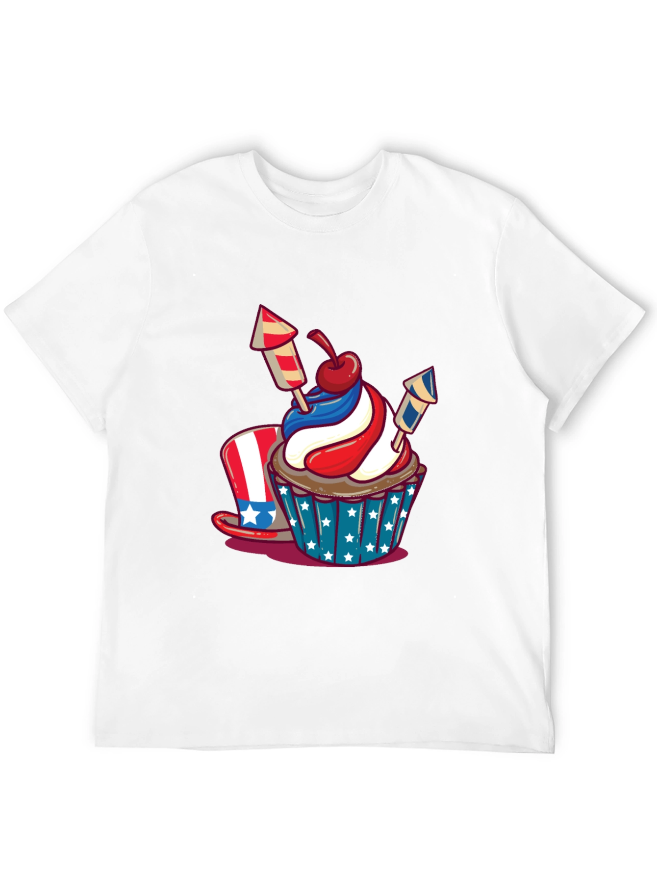 Patriotic Cupcake Graphic T-Shirt