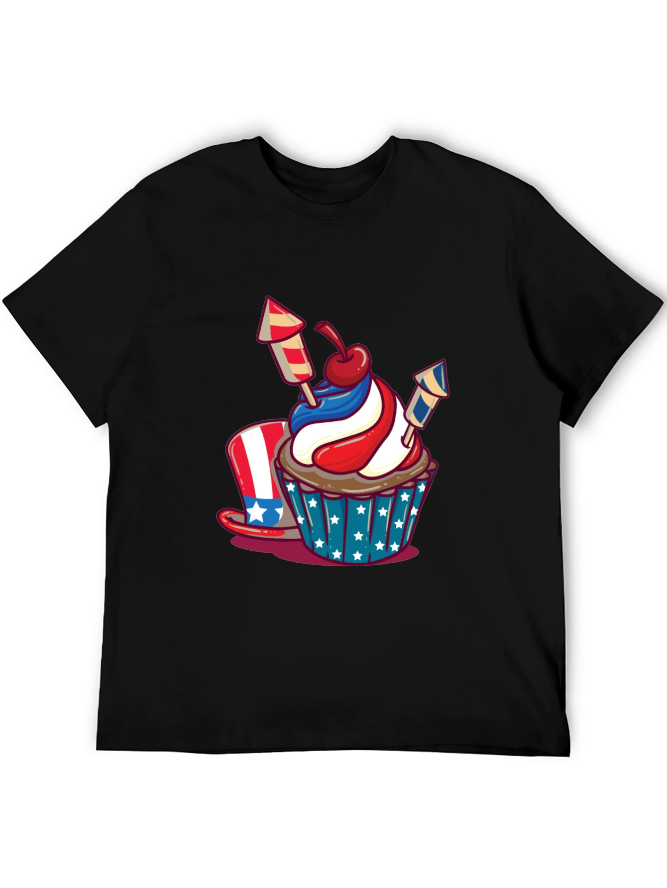 Patriotic Cupcake Graphic T-Shirt