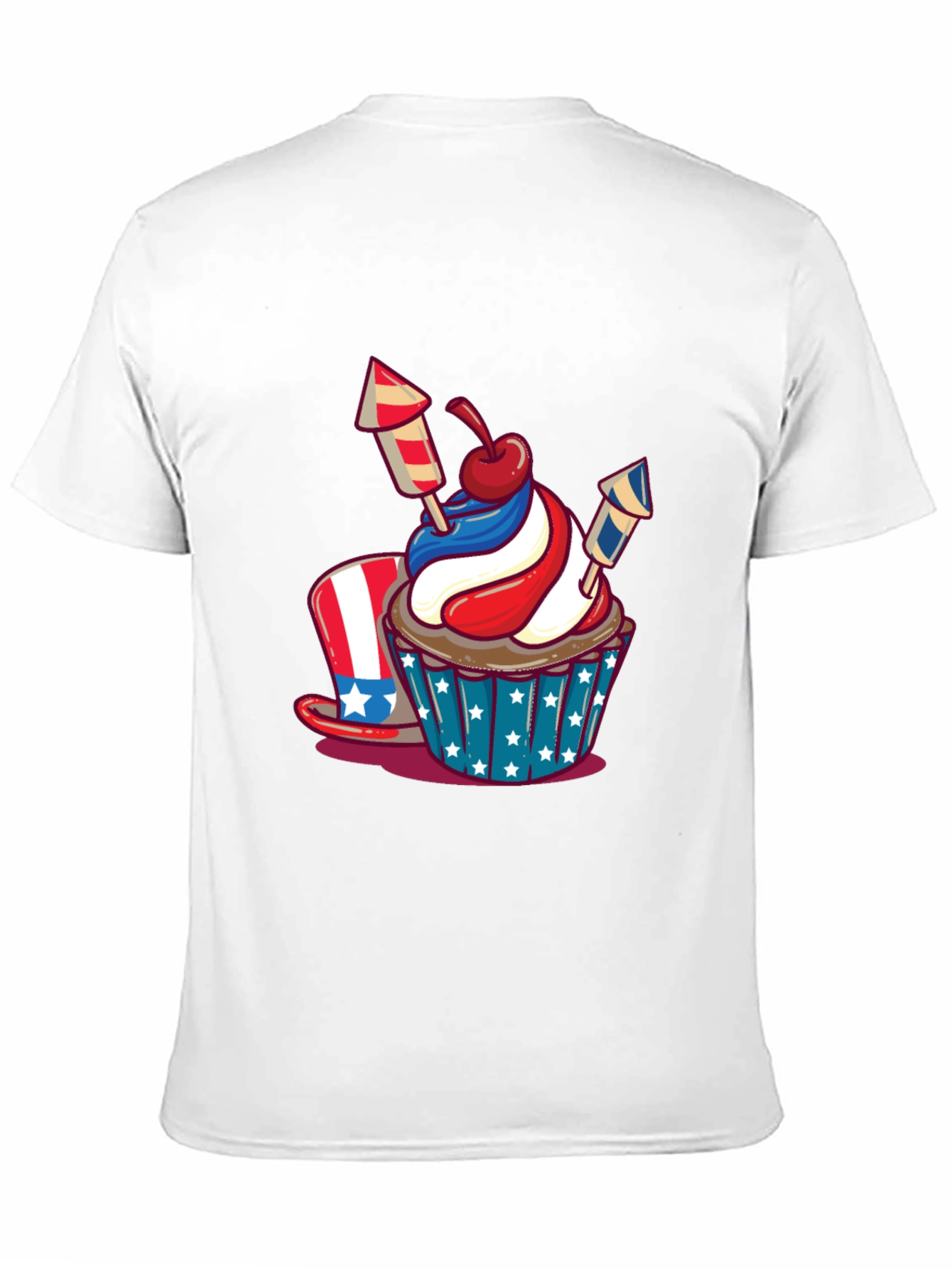 Patriotic Cupcake Graphic T-Shirt