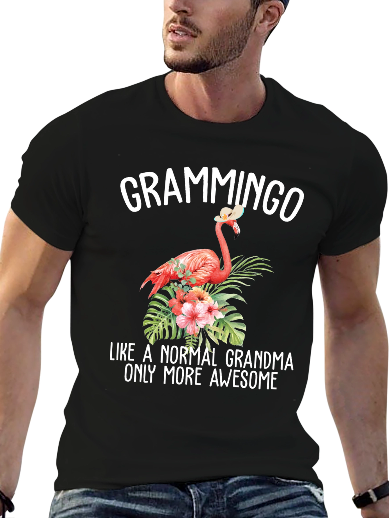 Grammingo Grandma T-Shirt - Flamingo Graphic Tee