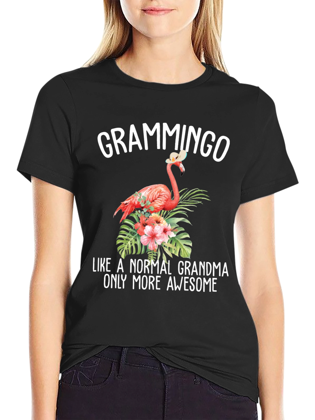Grammingo Grandma T-Shirt - Flamingo Graphic Tee
