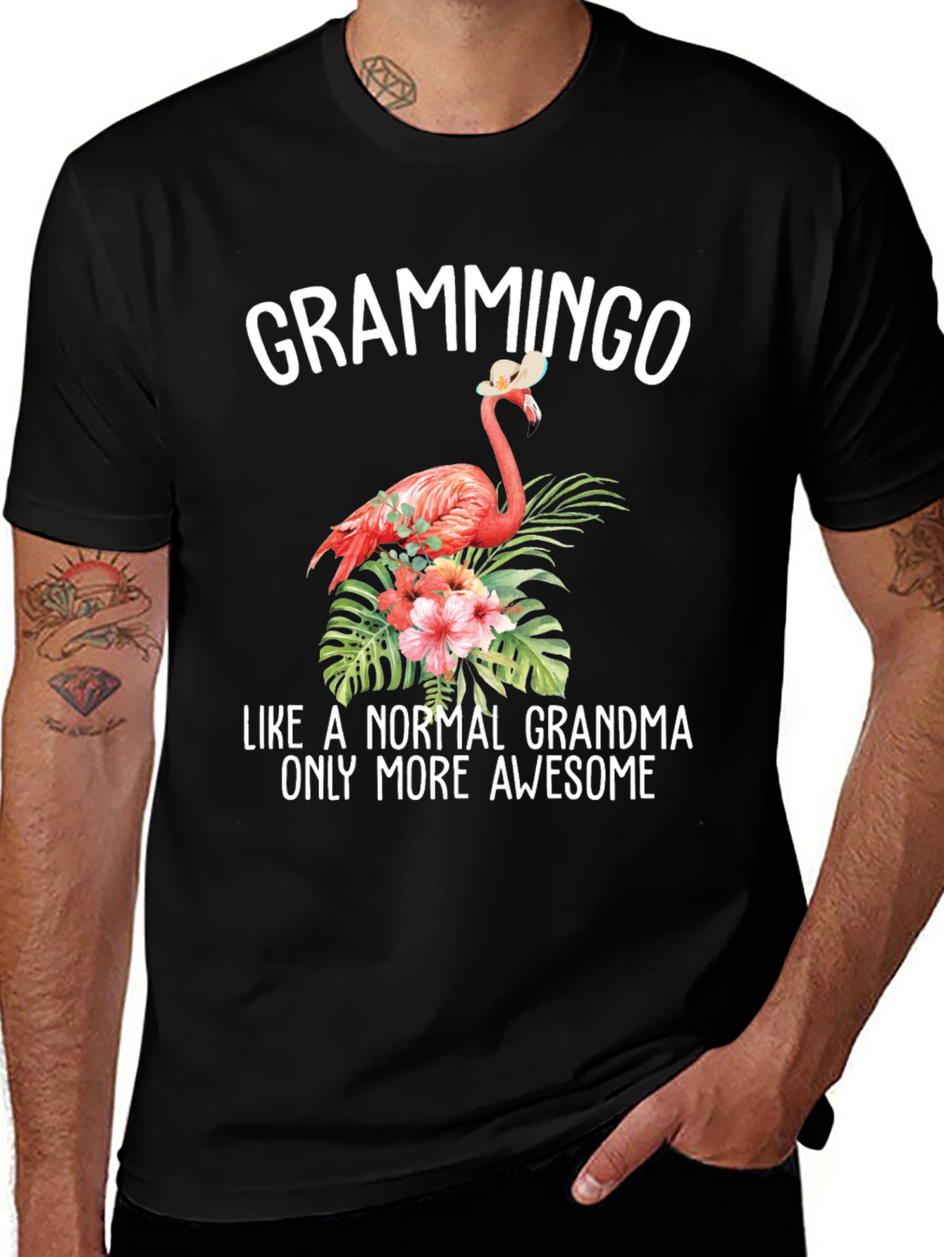 Grammingo Grandma T-Shirt - Flamingo Graphic Tee