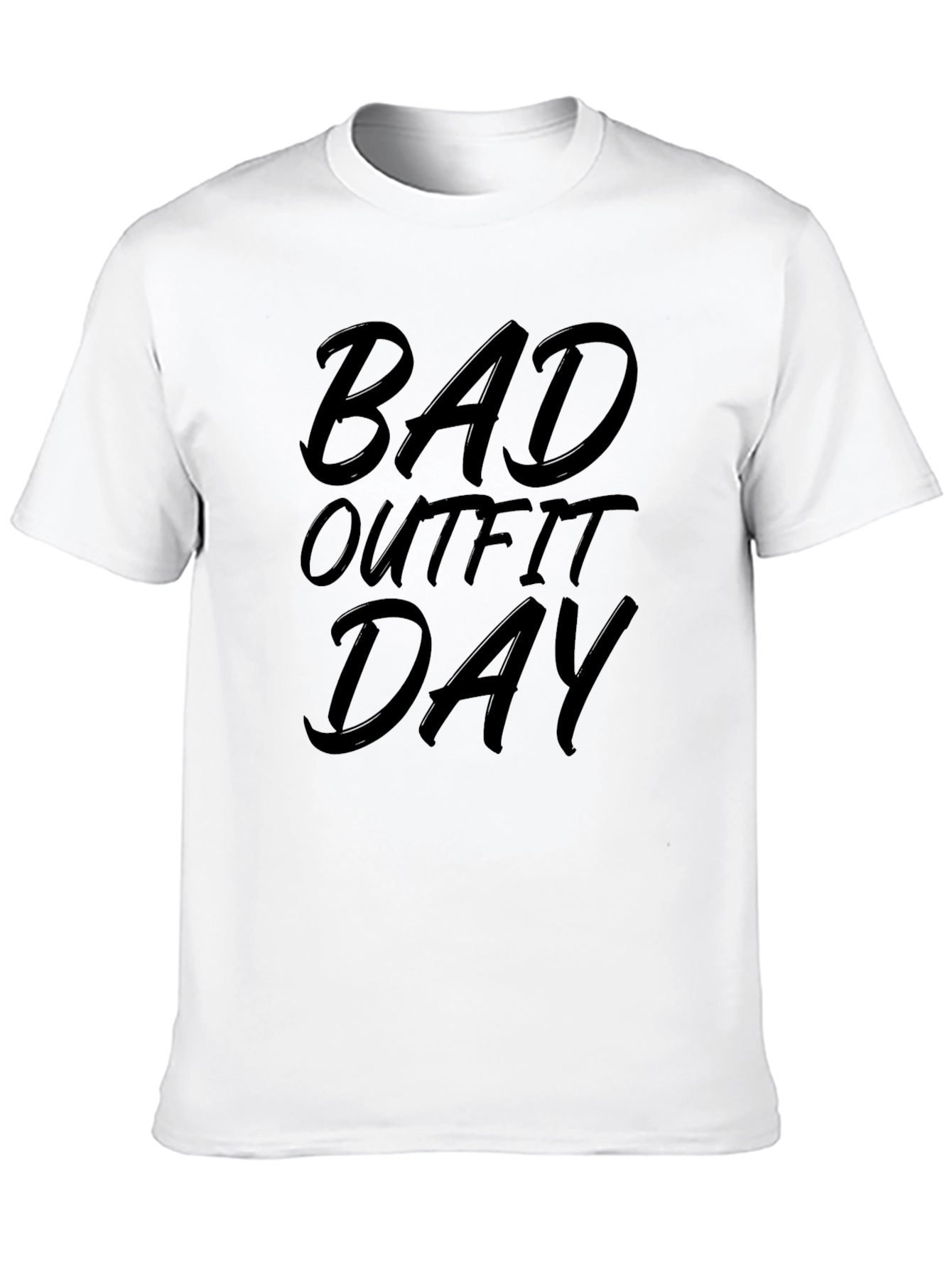 Mens Bad Outfit Day Black T-Shirt