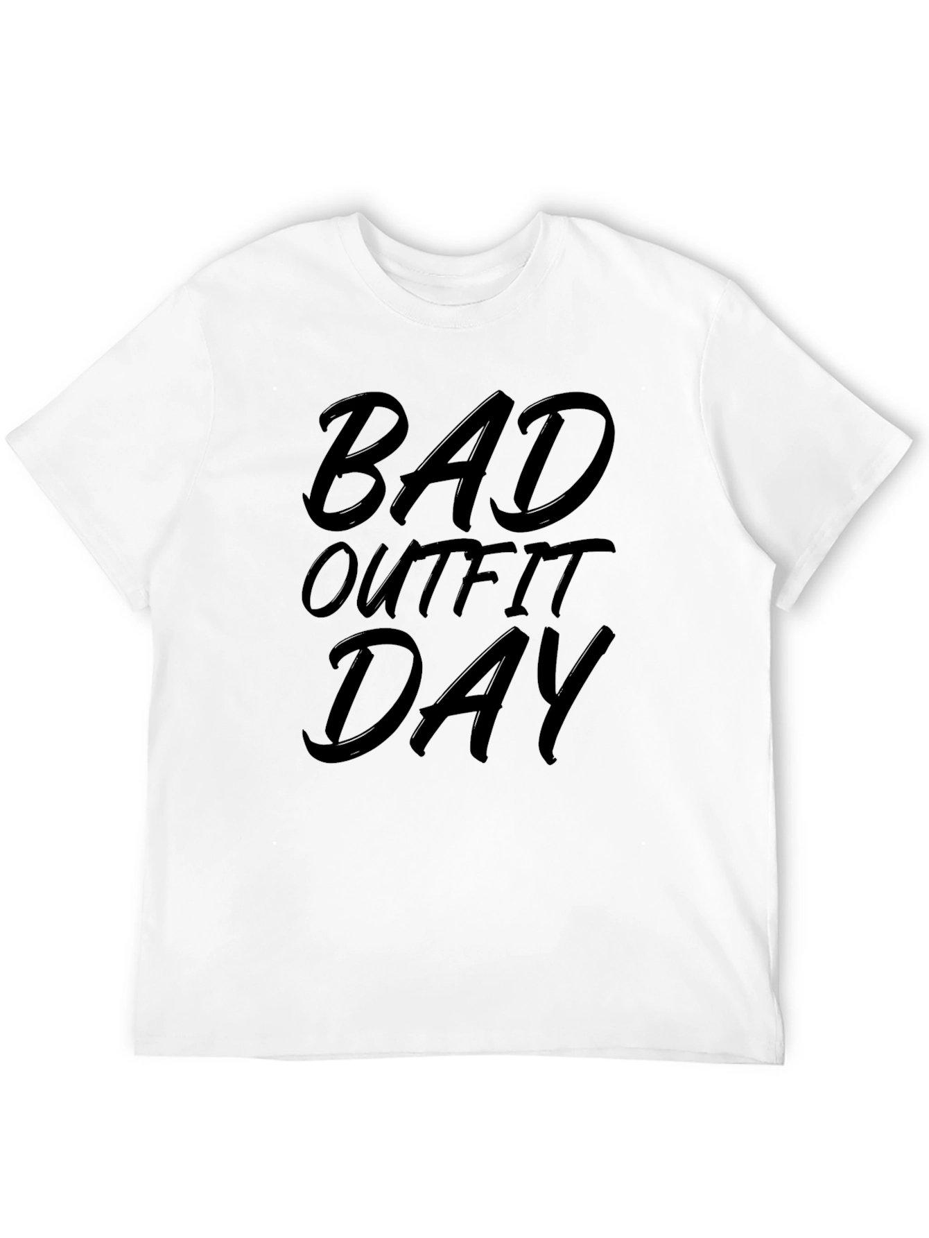Mens Bad Outfit Day Black T-Shirt