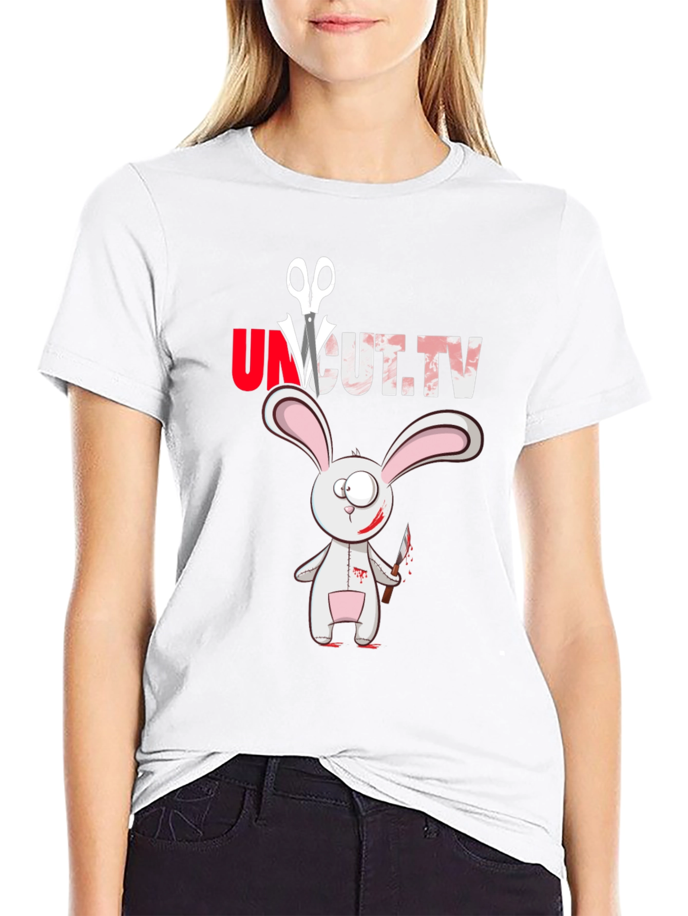 Uncut.tv Scary Rabbit T-Shirt