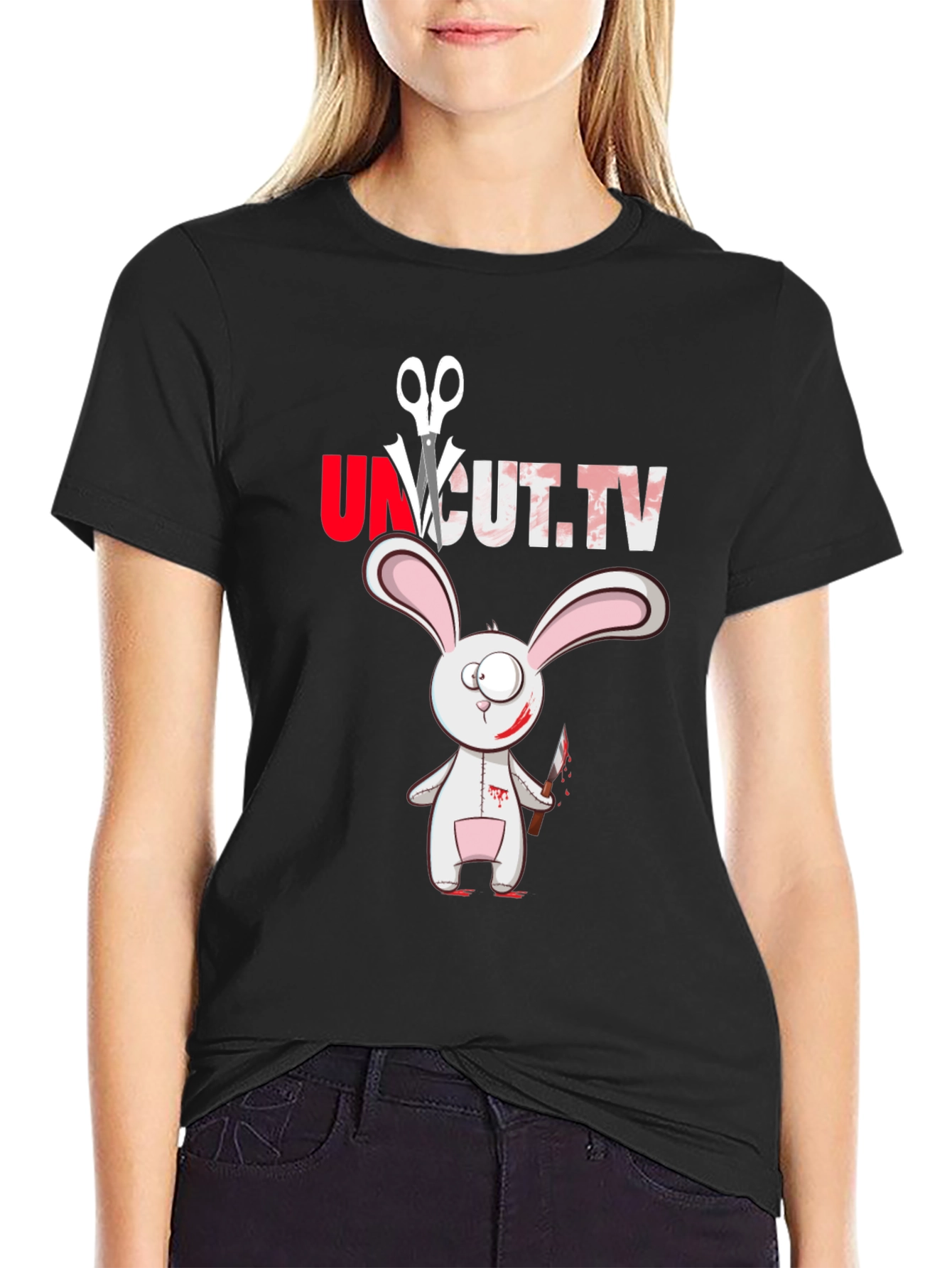 Uncut.tv Scary Rabbit T-Shirt
