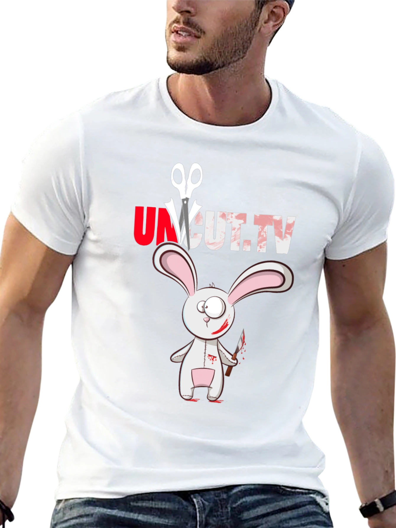 Uncut.tv Scary Rabbit T-Shirt