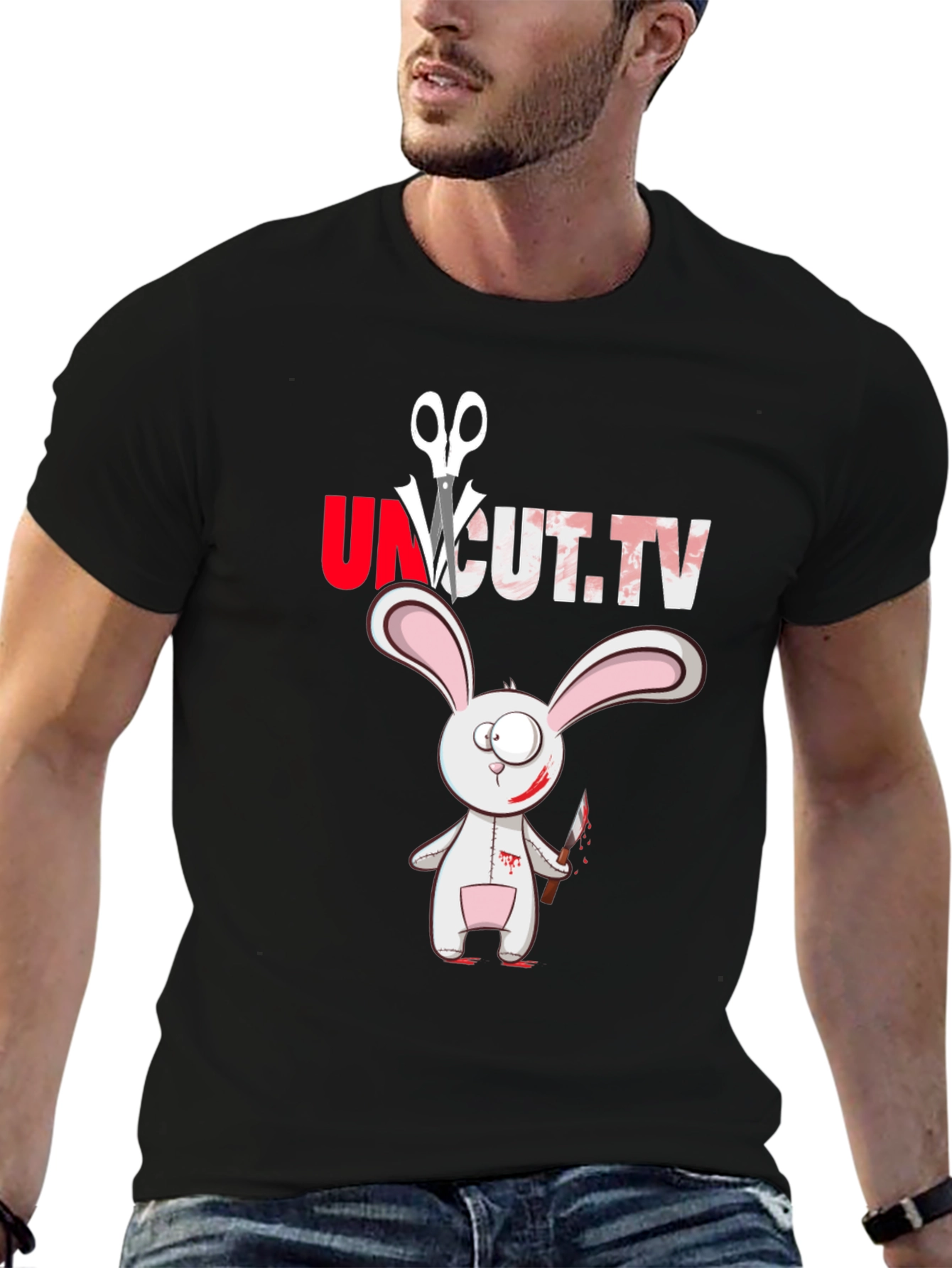 Uncut.tv Scary Rabbit T-Shirt