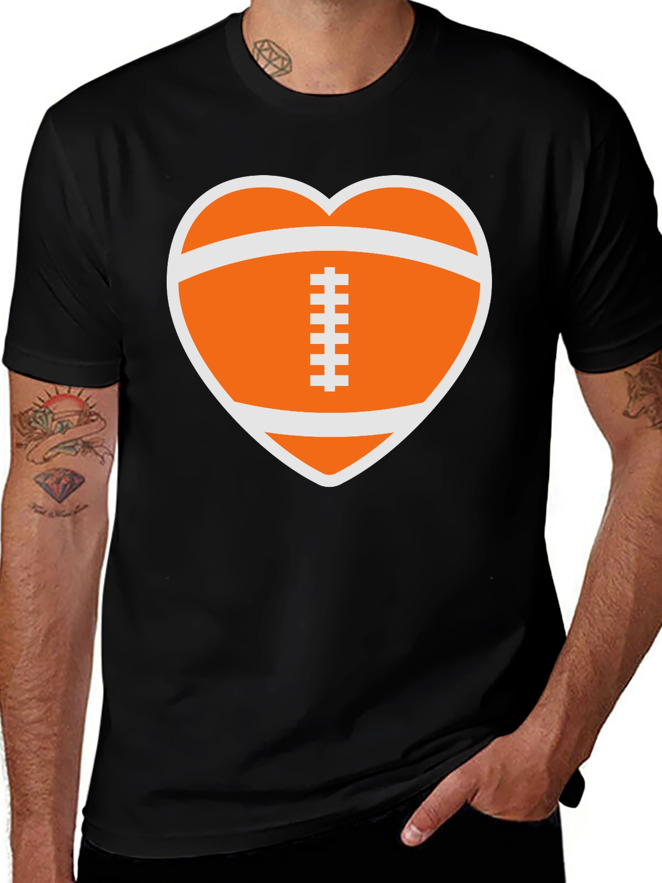 Football Heart Graphic Tee