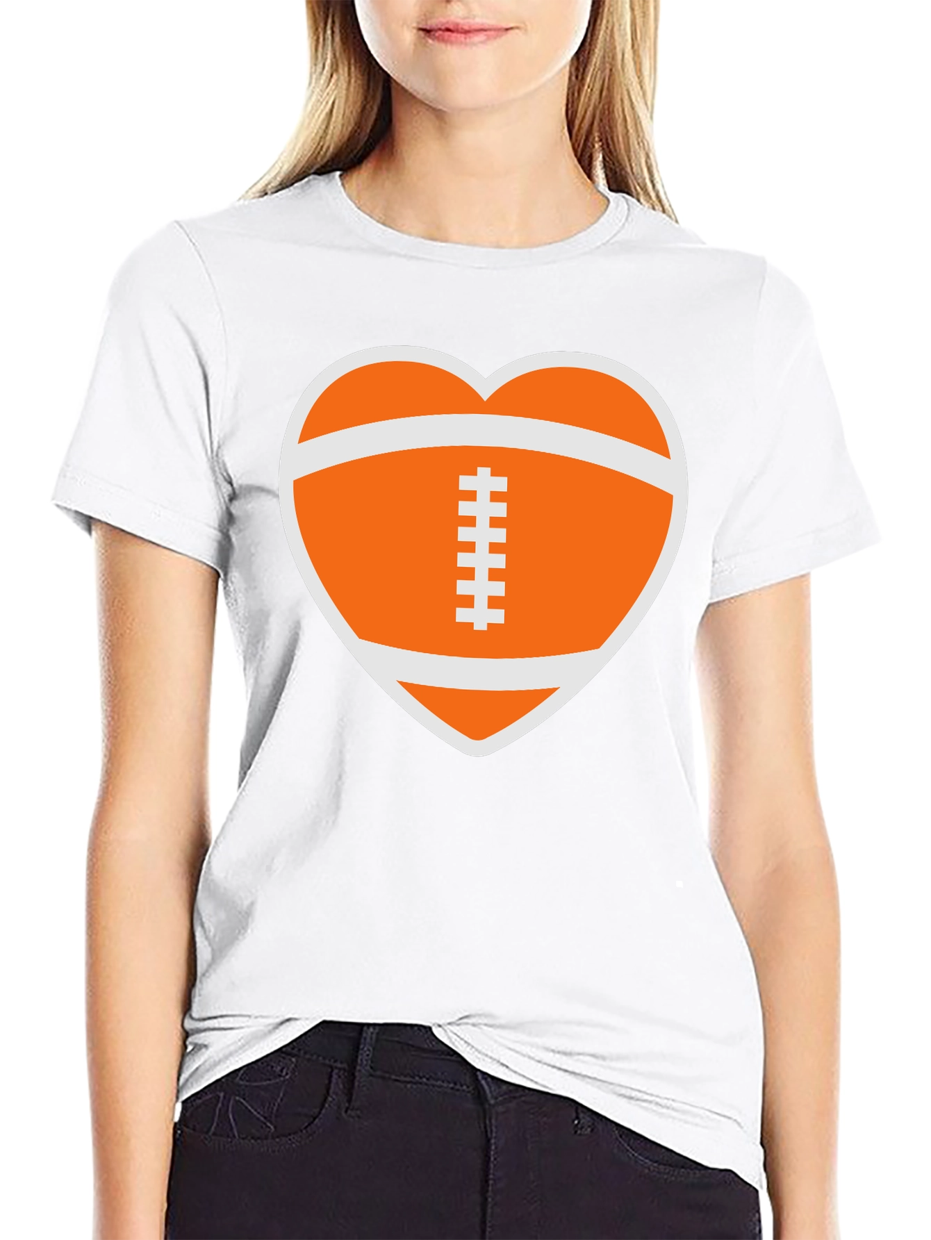 Football Heart Graphic Tee