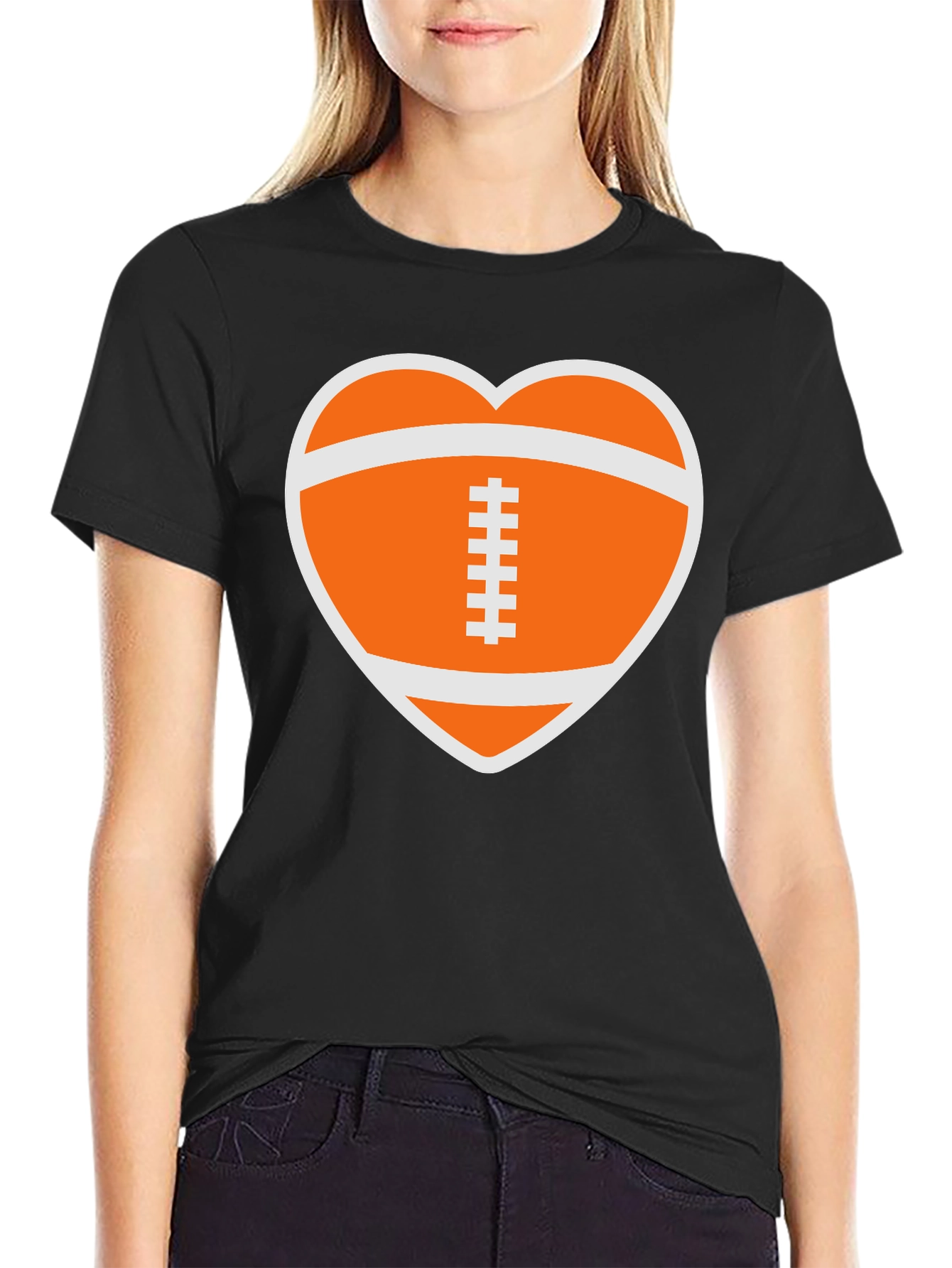 Football Heart Graphic Tee