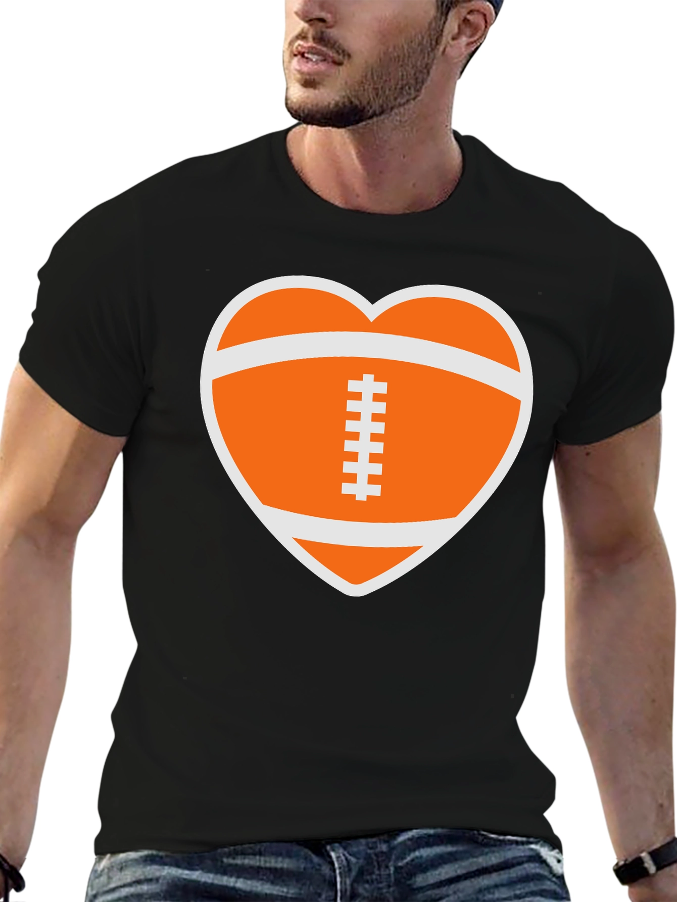 Football Heart Graphic Tee