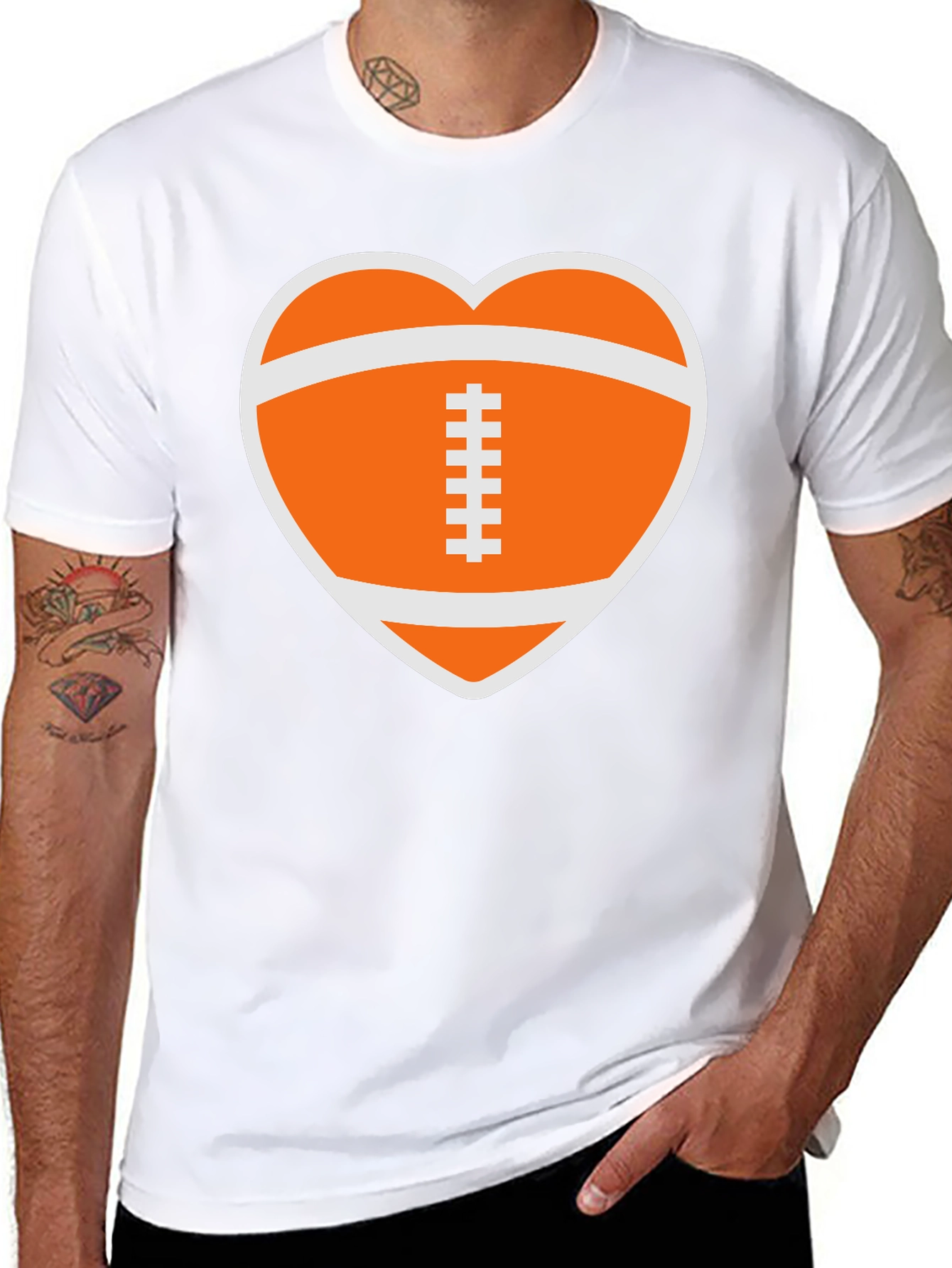 Football Heart Graphic Tee