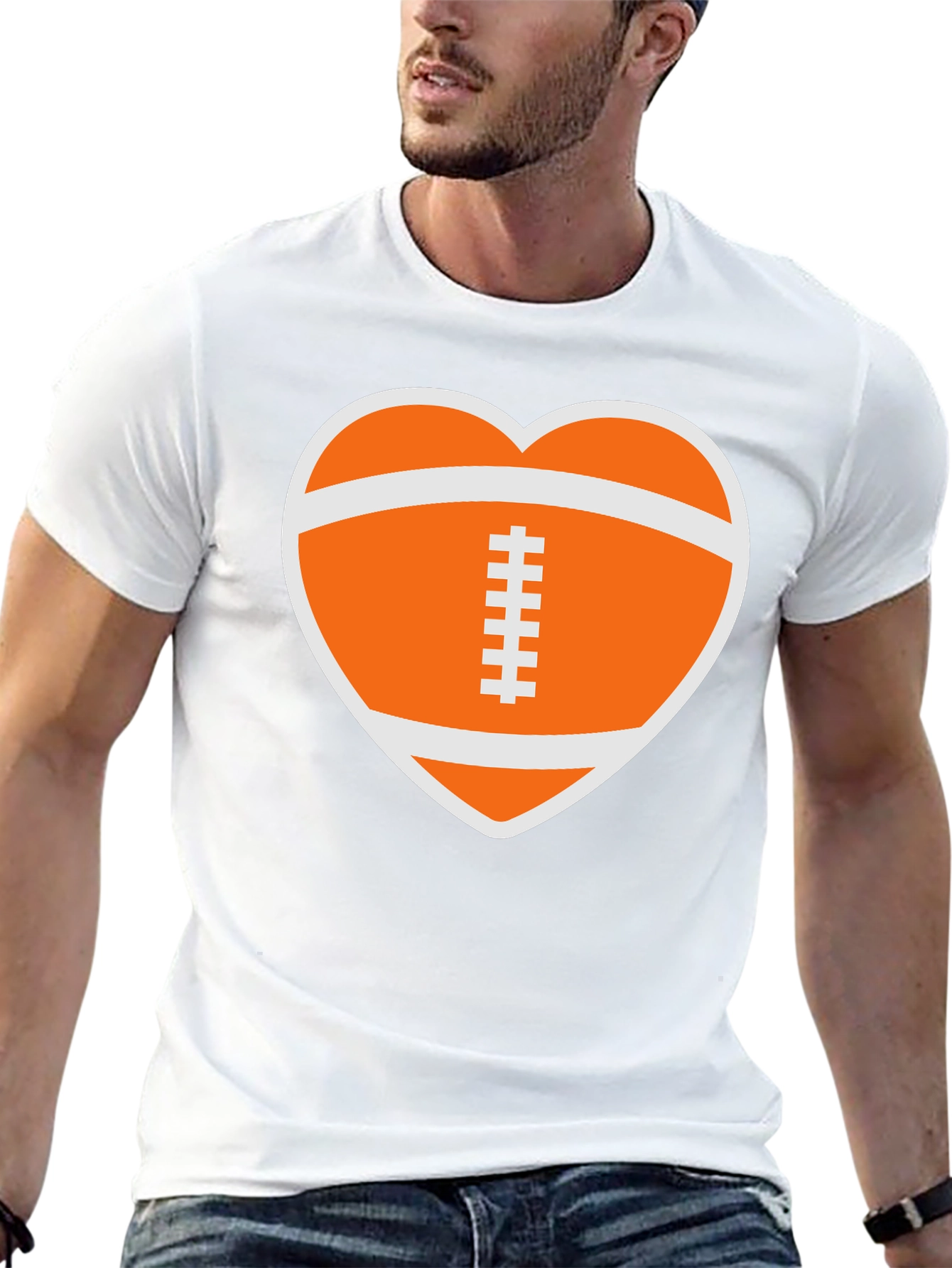 Football Heart Graphic Tee