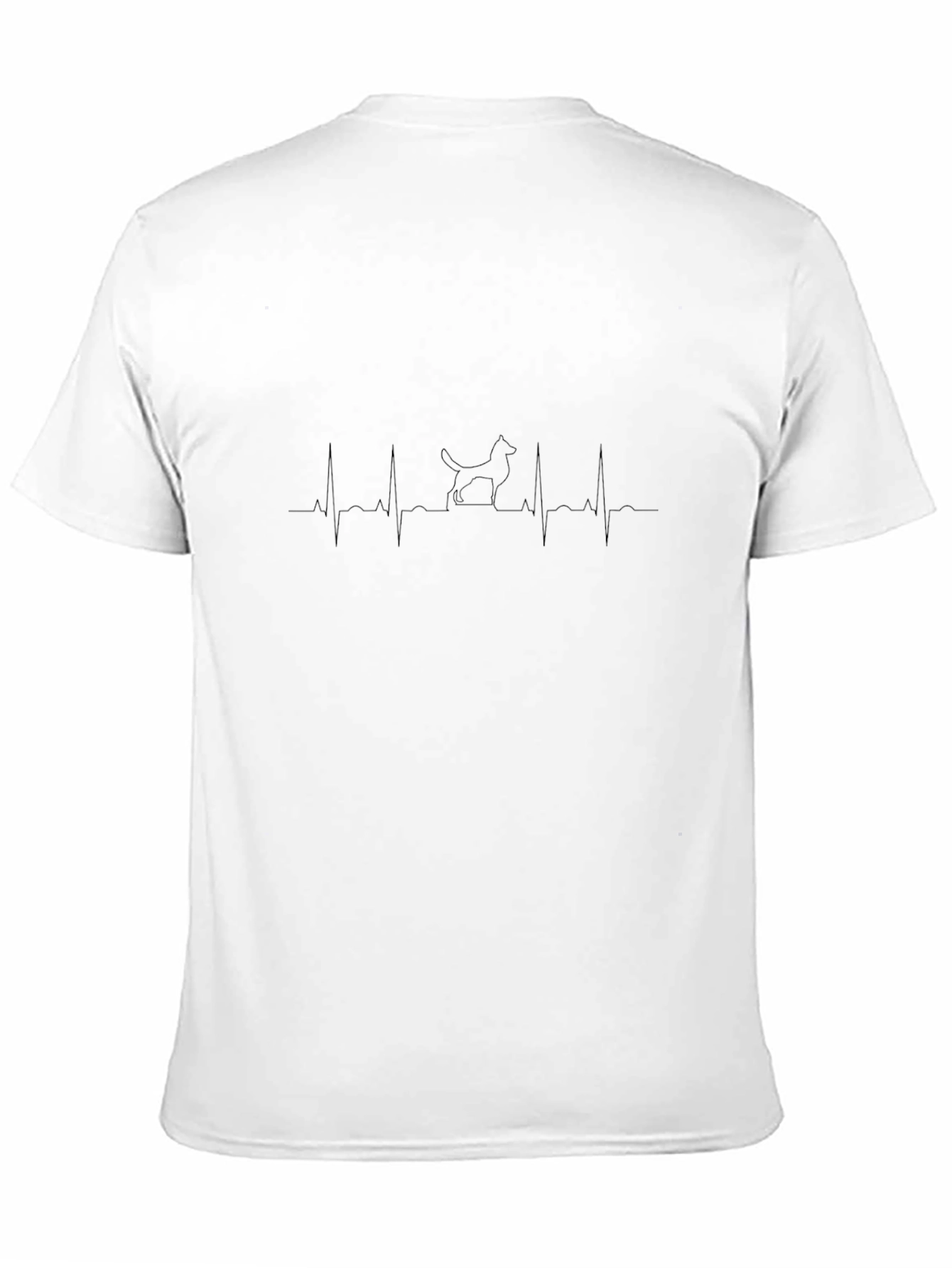 Dog Heartbeat Black T-Shirt