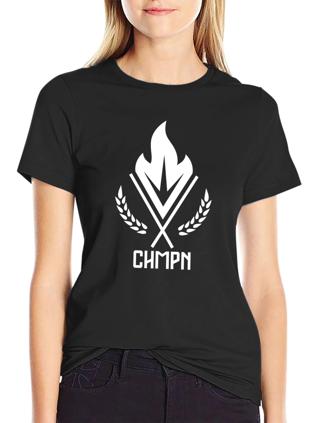 CHMPN Graphic Tee - Black Cotton