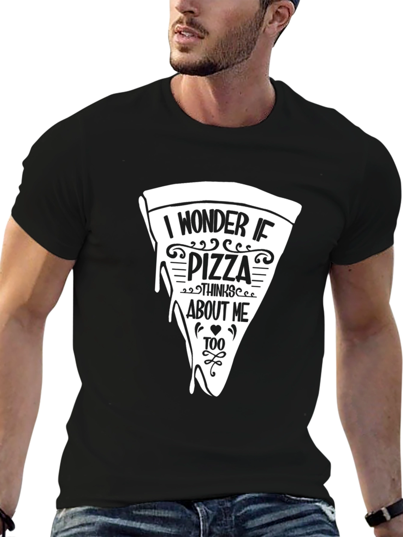 Pizza Graphic Black T-Shirt - Foodie Humor