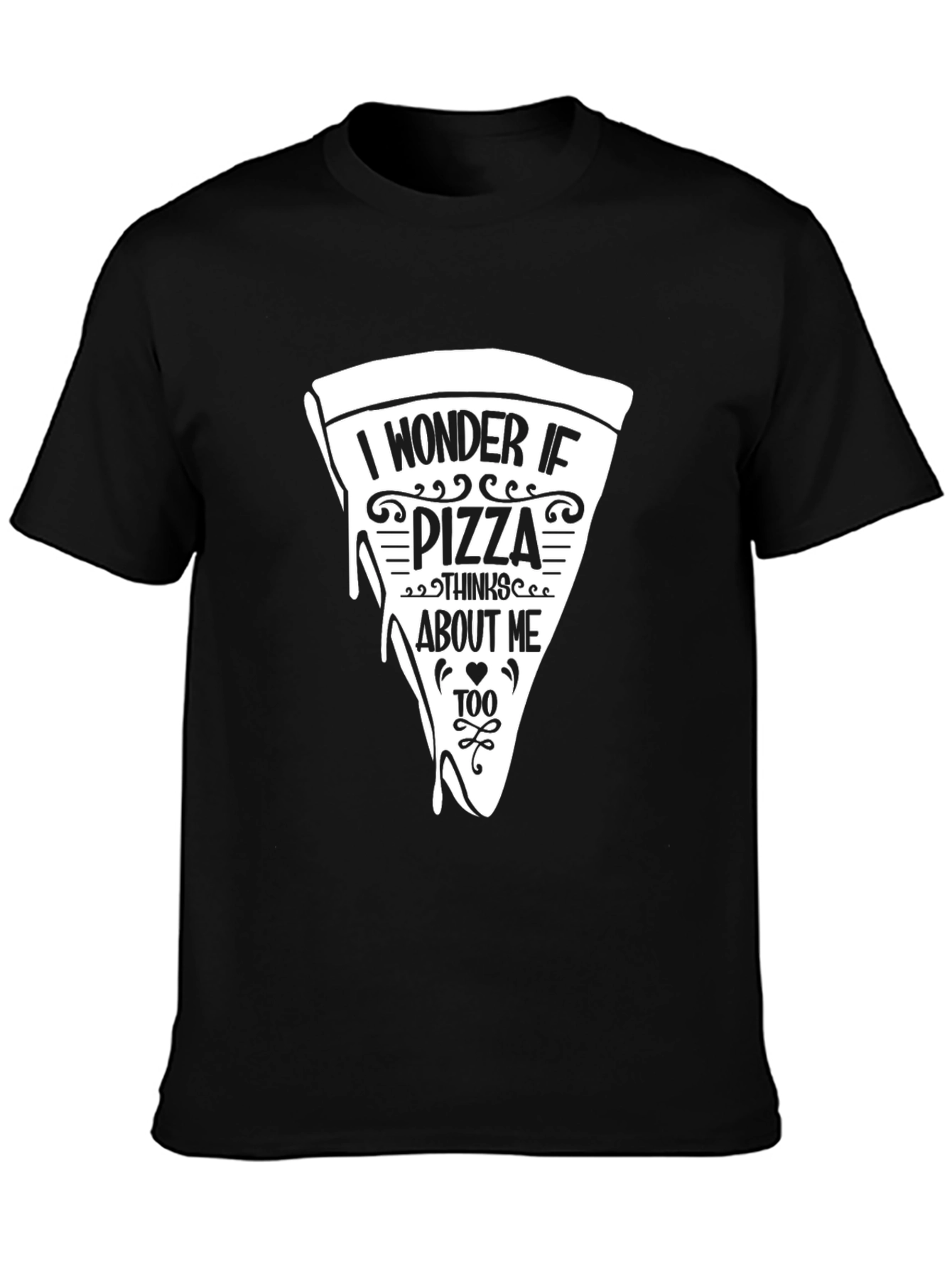 Pizza Graphic Black T-Shirt - Foodie Humor