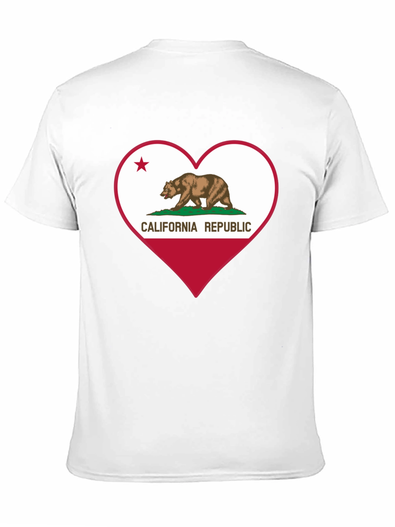 California Republic Heart T-Shirt - Black
