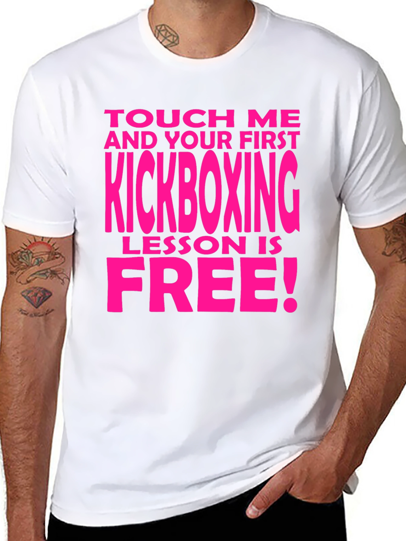 Kickboxing Lesson Tee - Touch Me If You Dare!