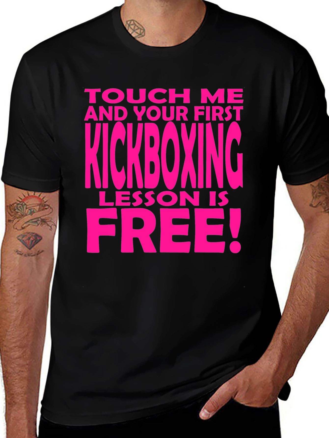 Kickboxing Lesson Tee - Touch Me If You Dare!