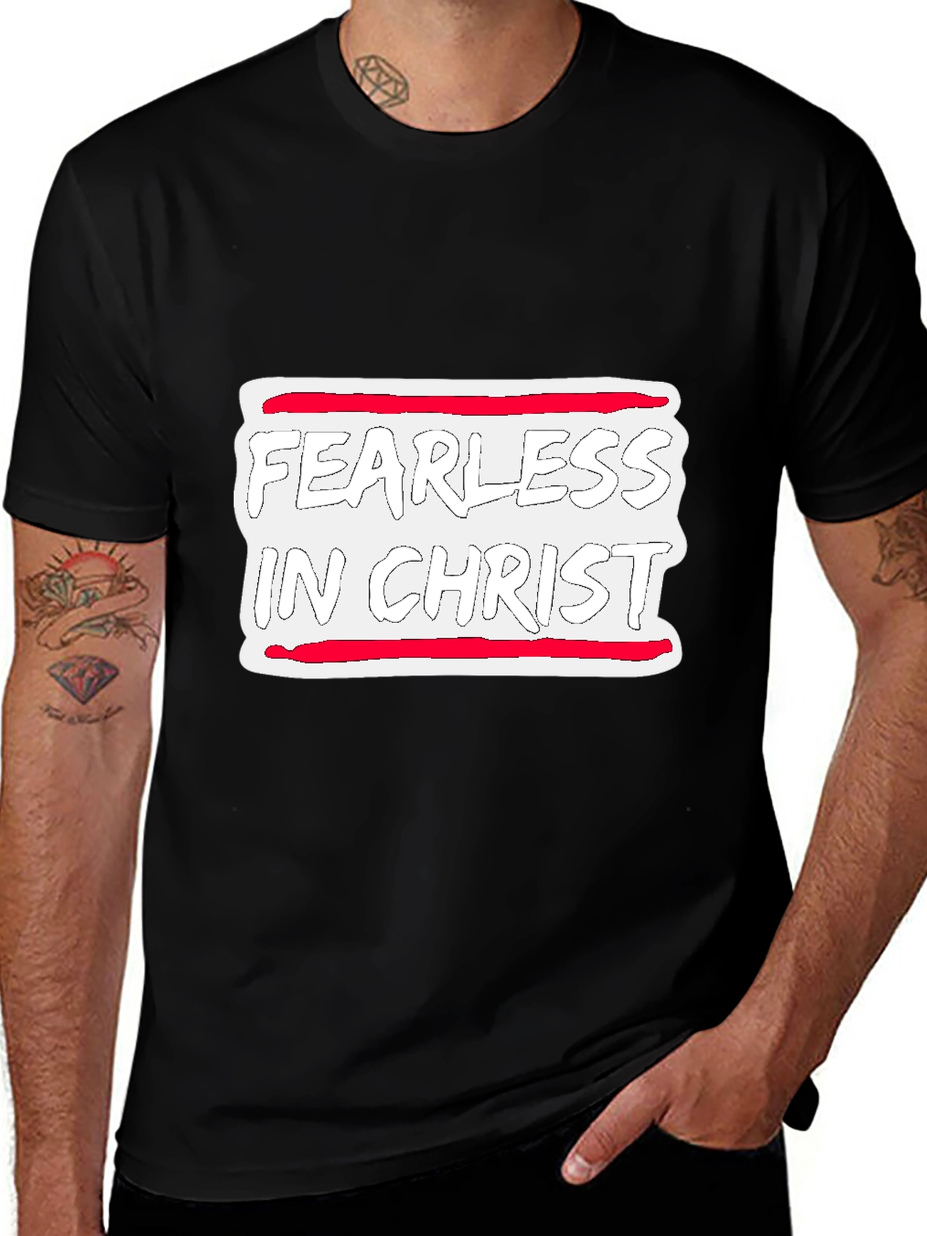 Fearless In Christ Graphic Tee - Christian Apparel