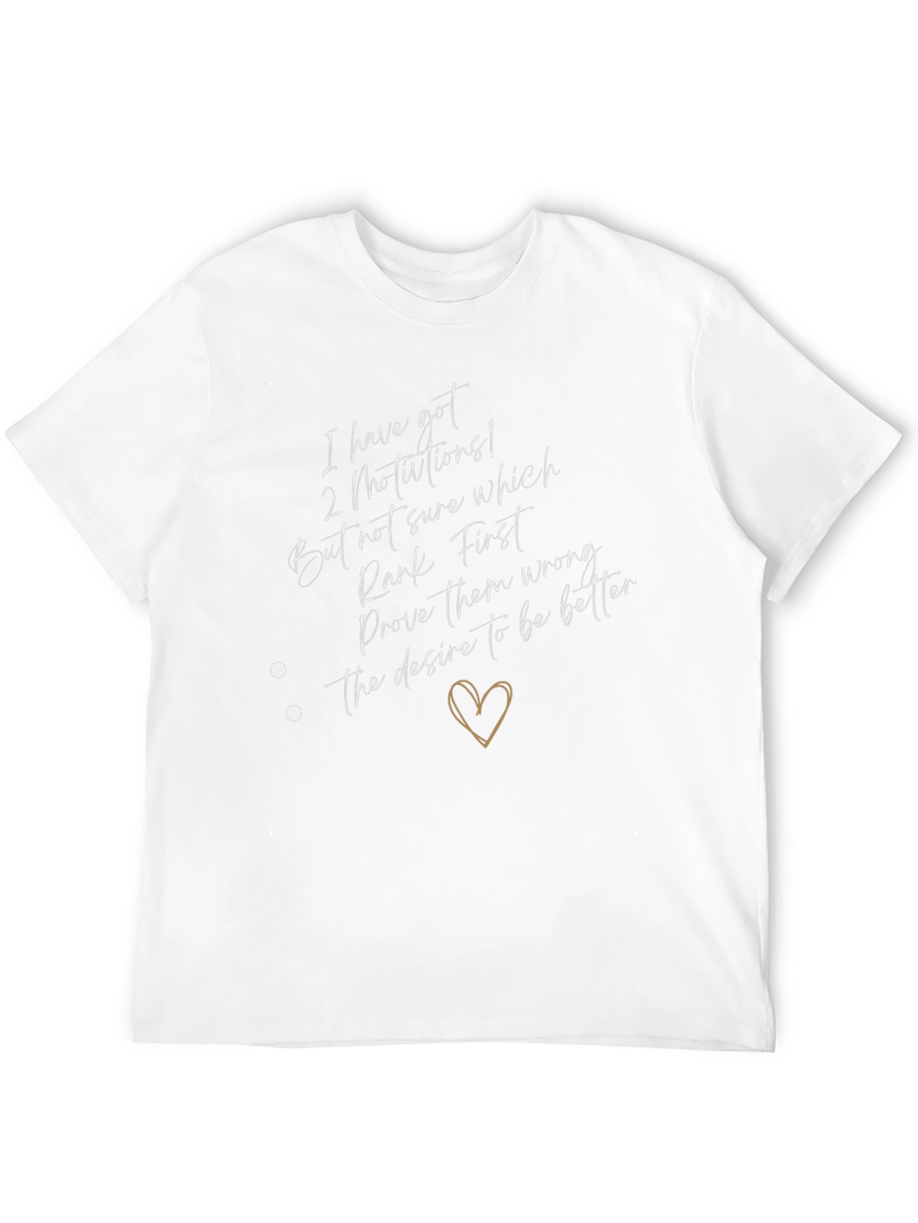 Motivational Black T-Shirt with Heart