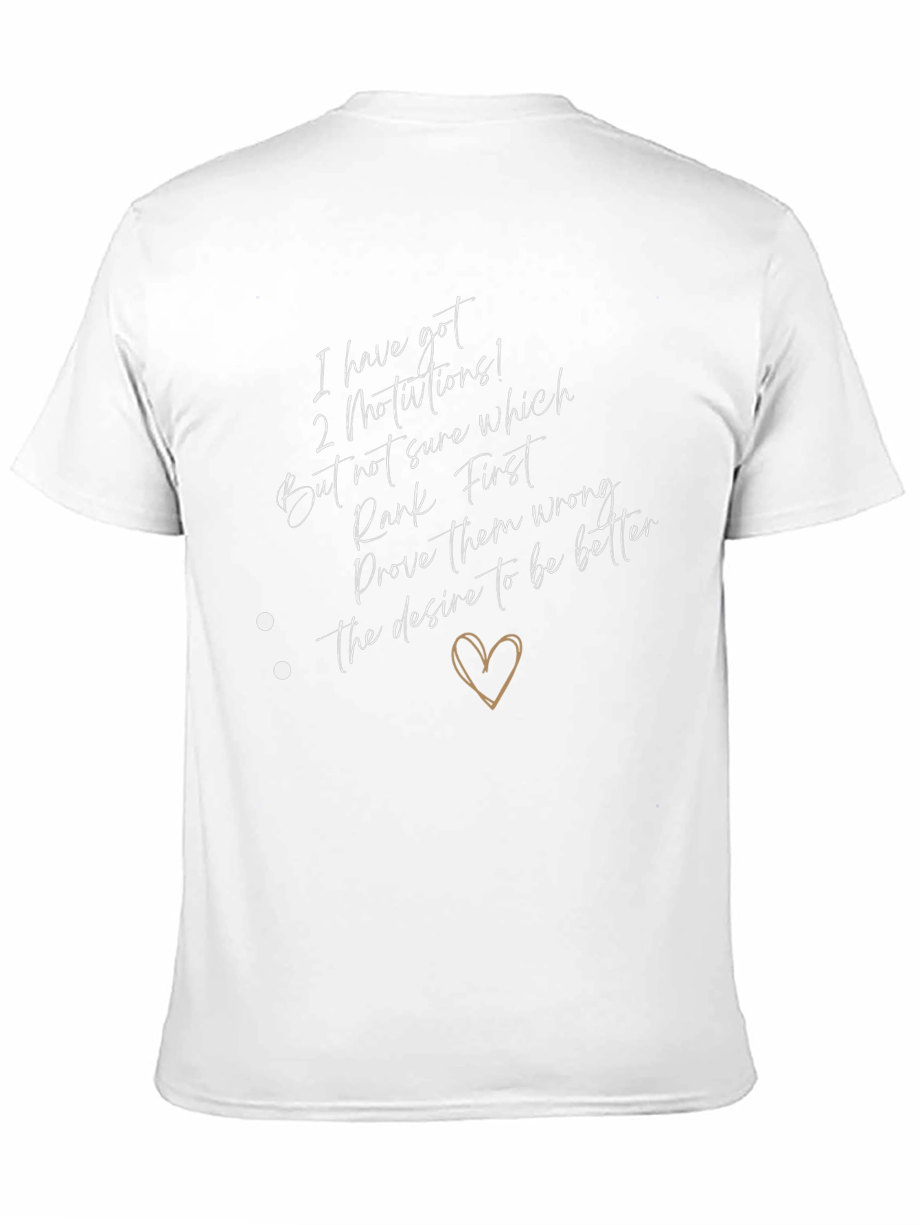 Motivational Black T-Shirt with Heart
