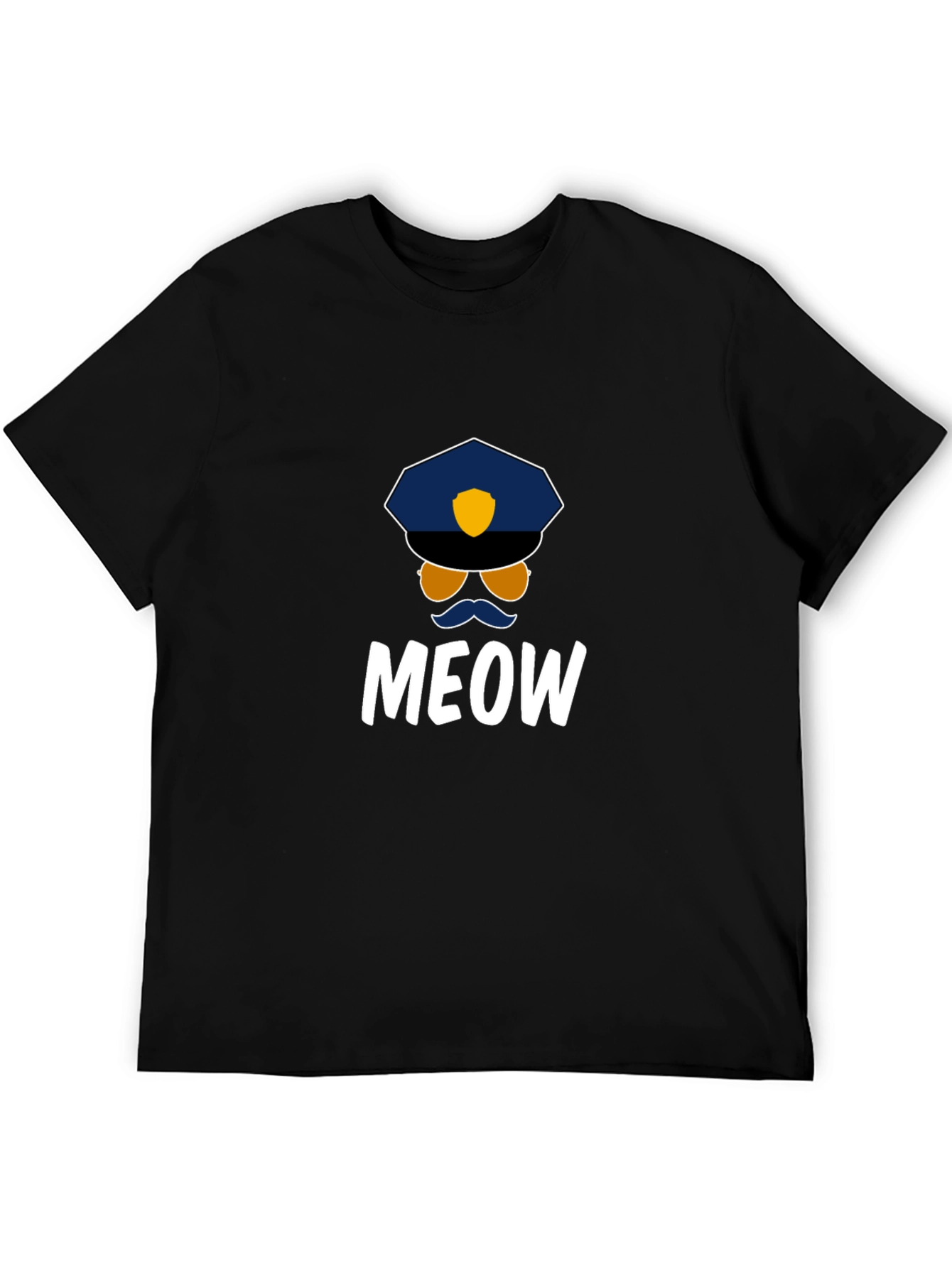 Meow Cop T-Shirt - Fun Graphic Tee