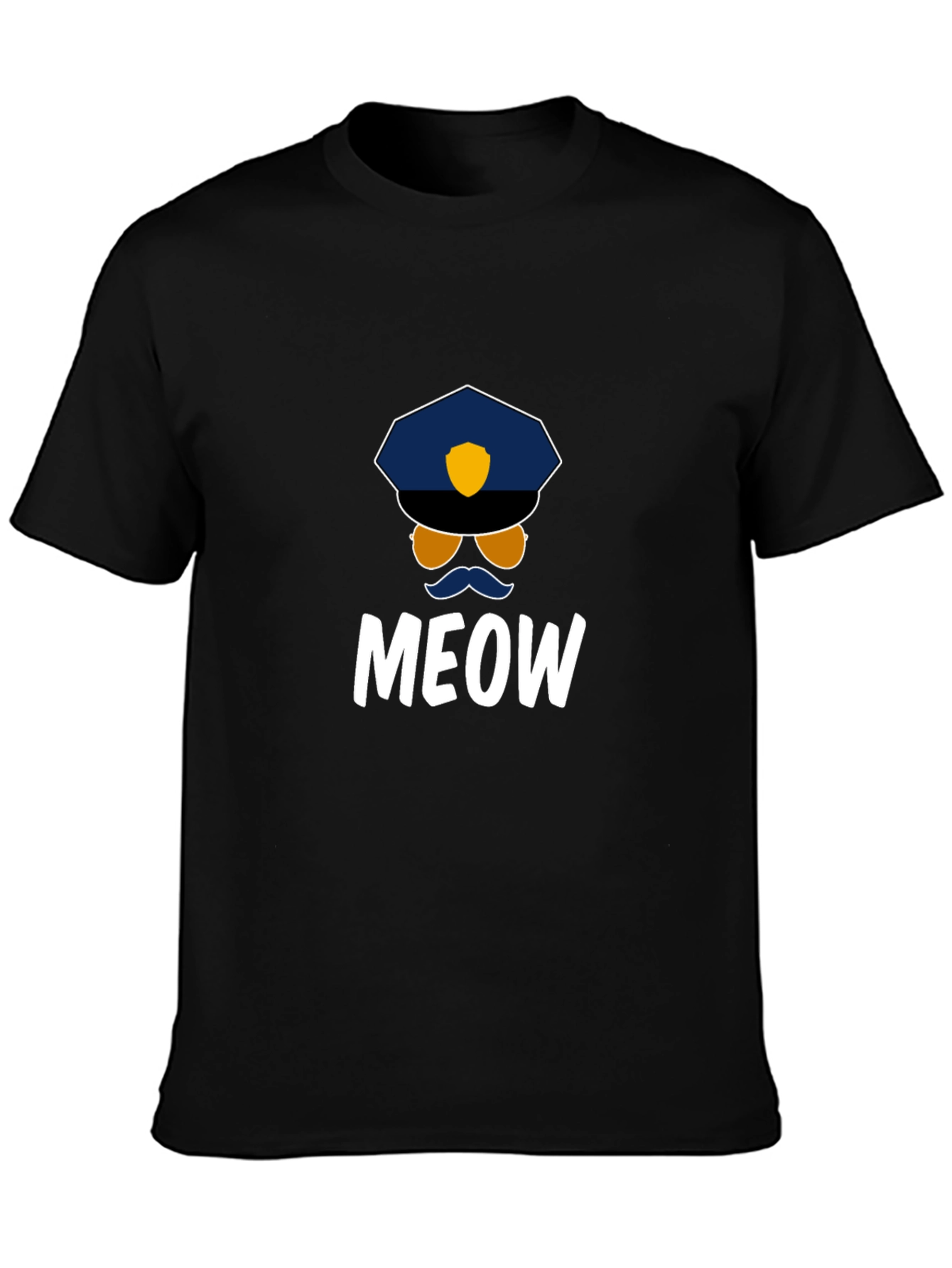 Meow Cop T-Shirt - Fun Graphic Tee
