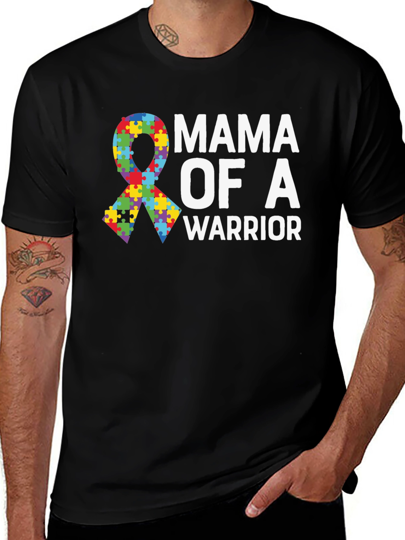 Mama of a Warrior Autism Awareness T-Shirt