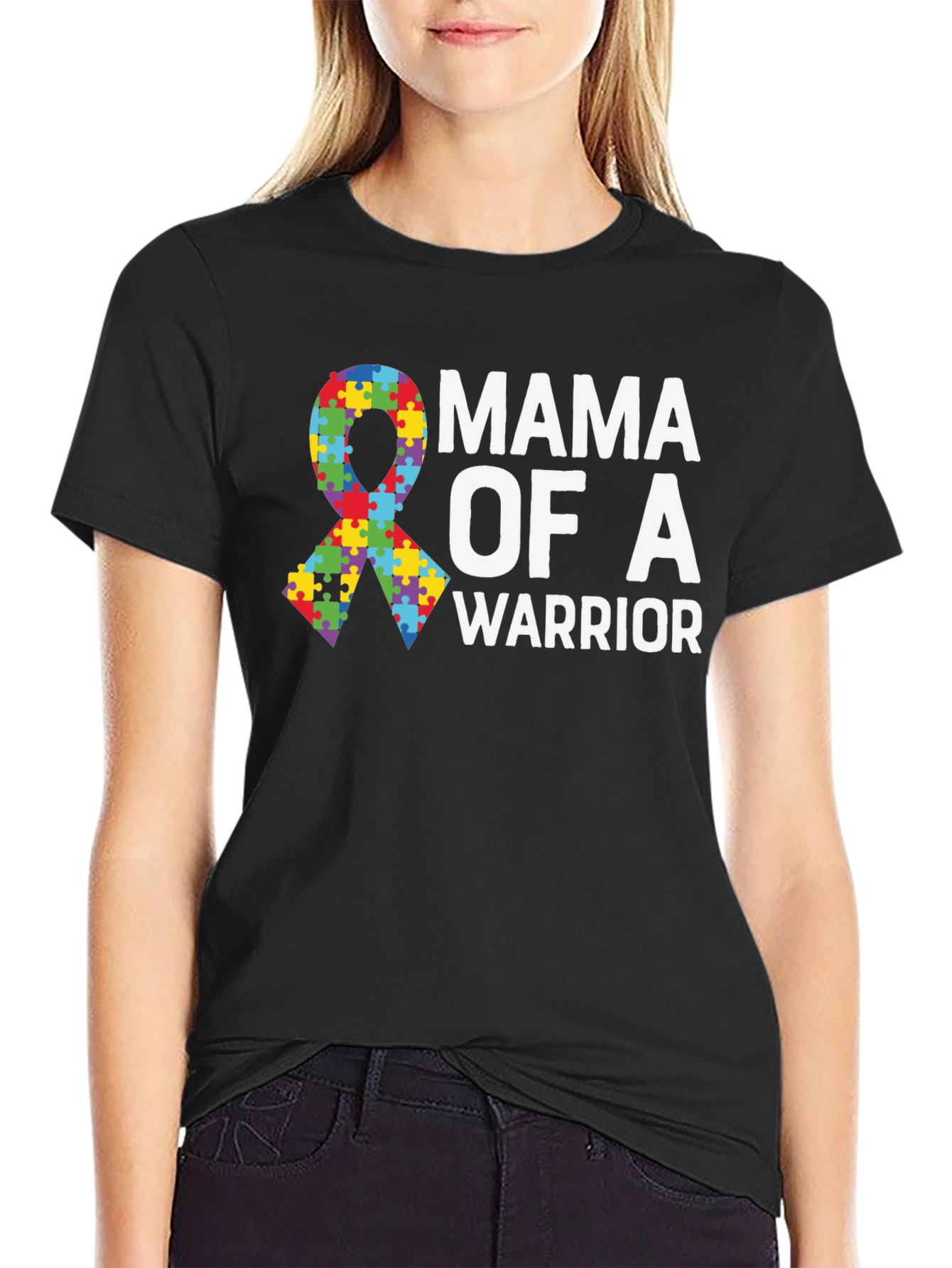 Mama of a Warrior Autism Awareness T-Shirt