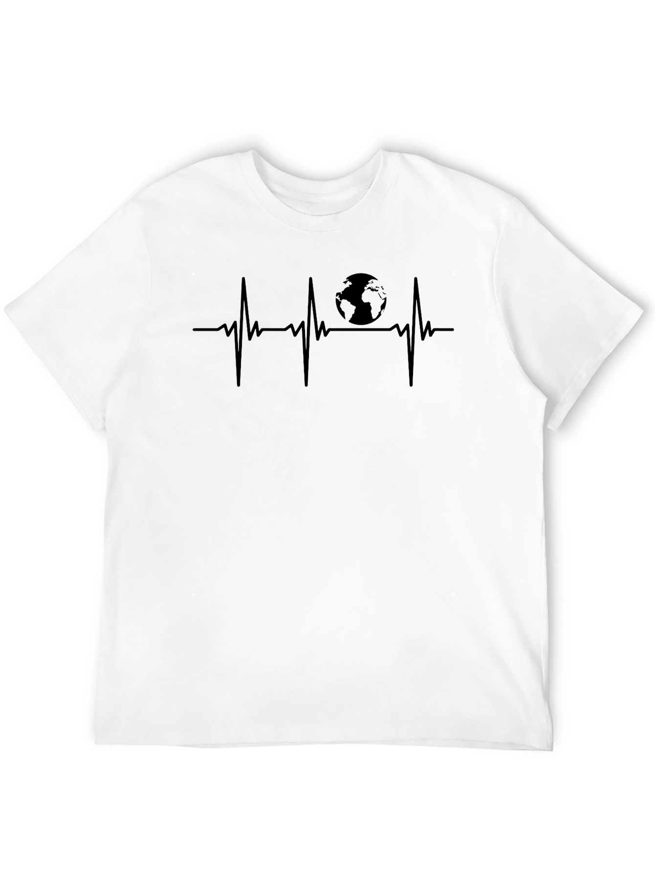 Earth Heartbeat Graphic Tee - Save the Planet Shirt
