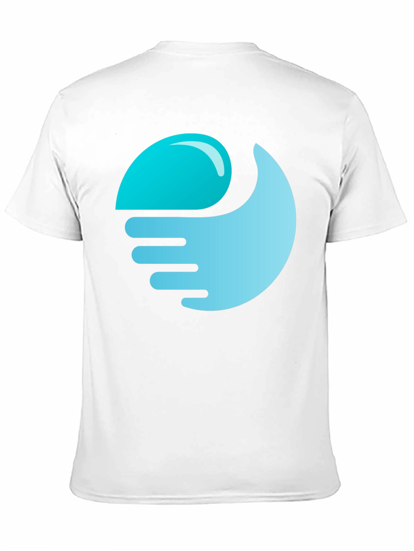 Black T-Shirt with Abstract Wave Graphic