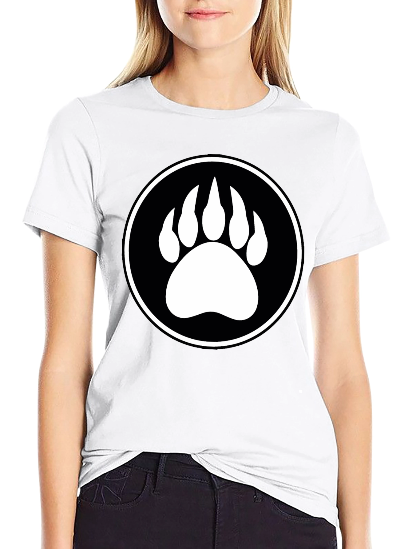 Bear Paw Graphic Tee - Mens Black T-Shirt