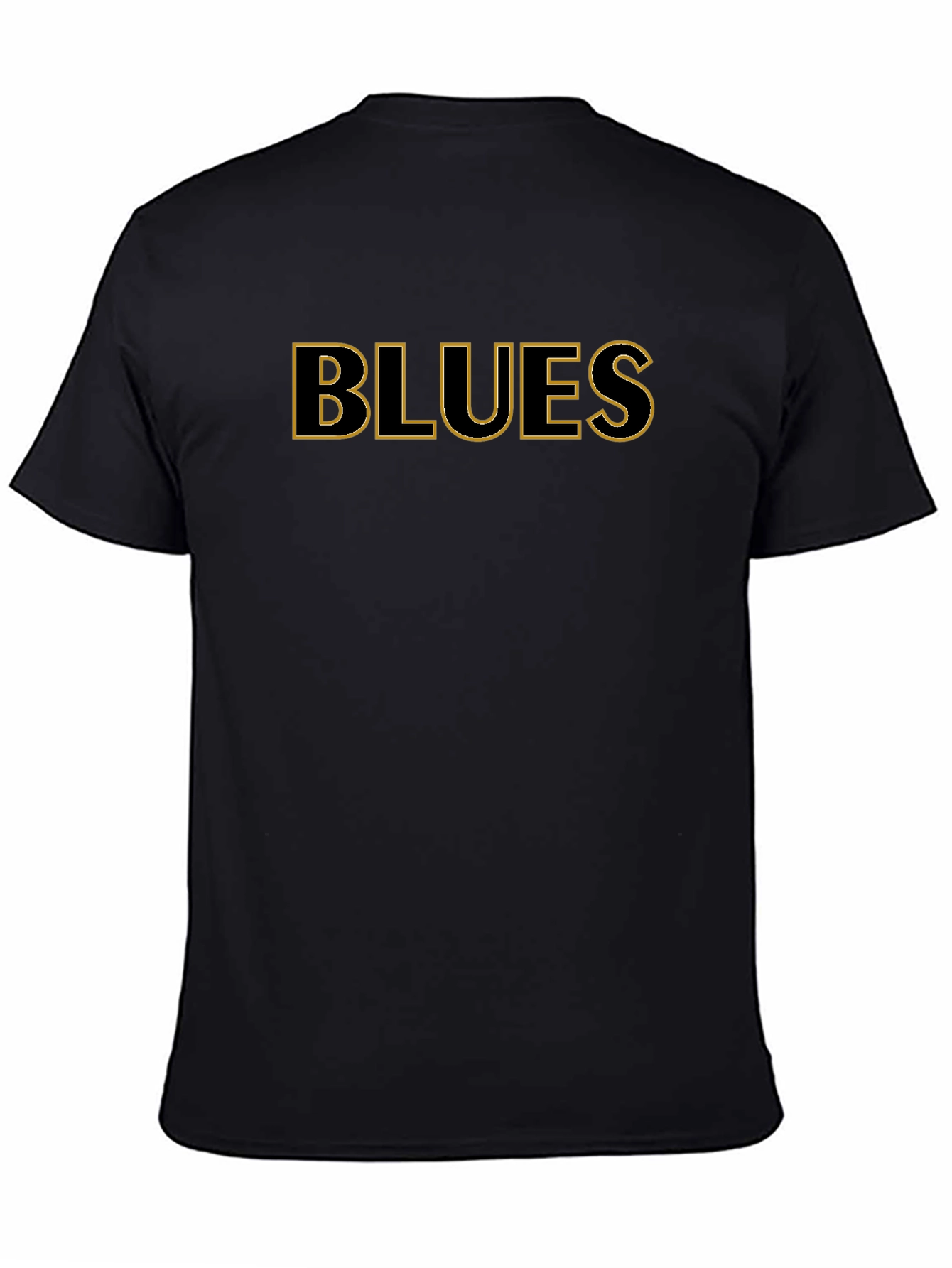 Blues Graphic Tee - Black Cotton T-Shirt