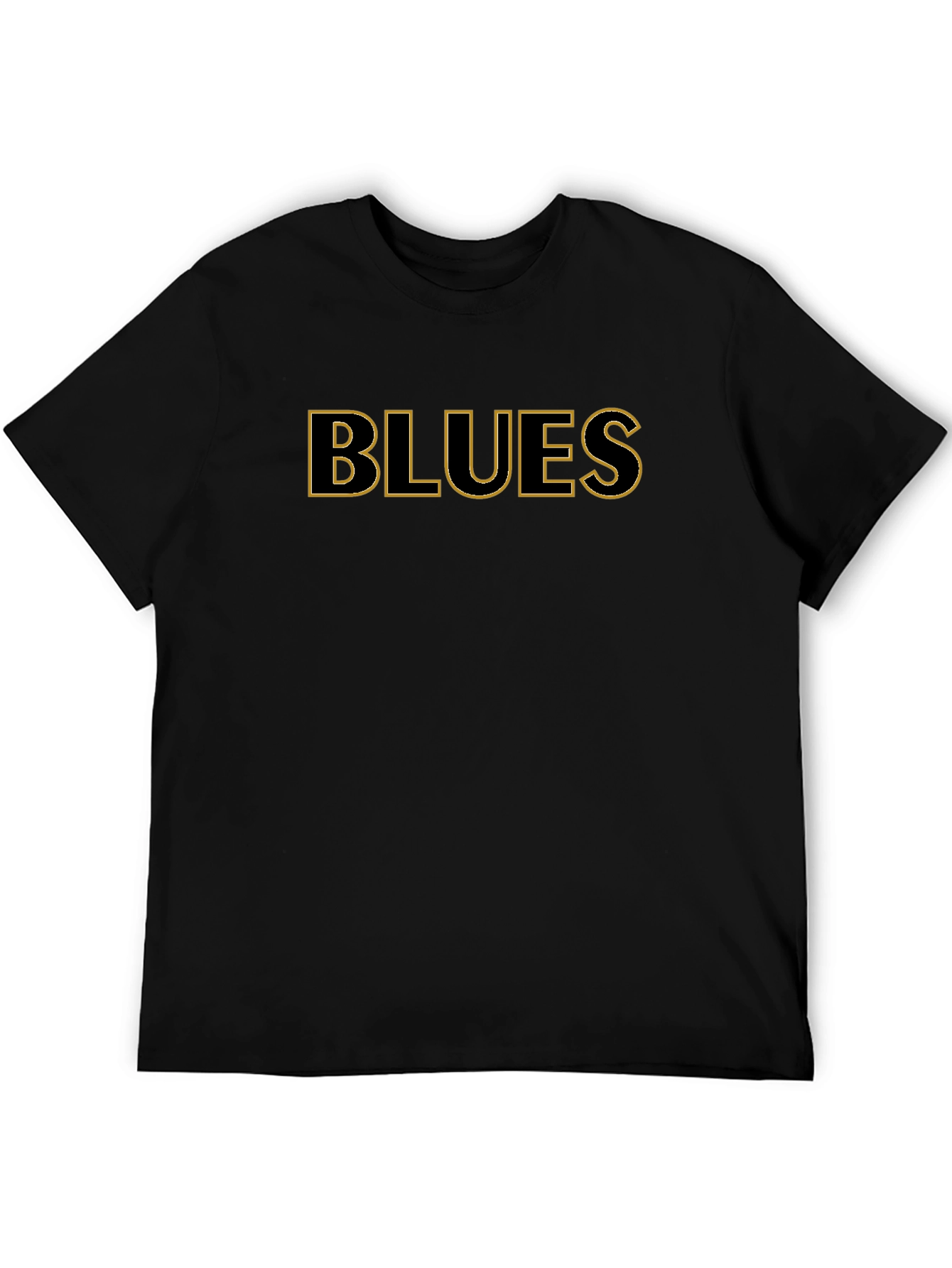 Blues Graphic Tee - Black Cotton T-Shirt
