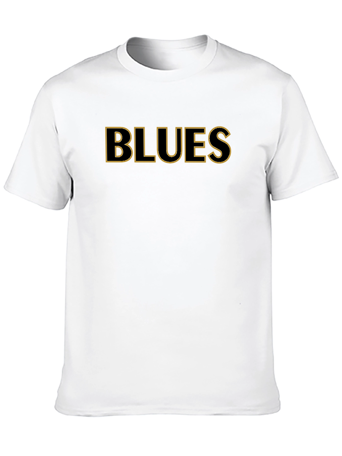 Blues Graphic Tee - Black Cotton T-Shirt