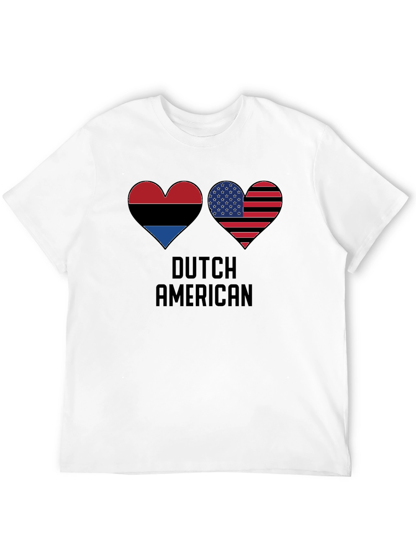 Dutch American Flag Heart T-Shirt