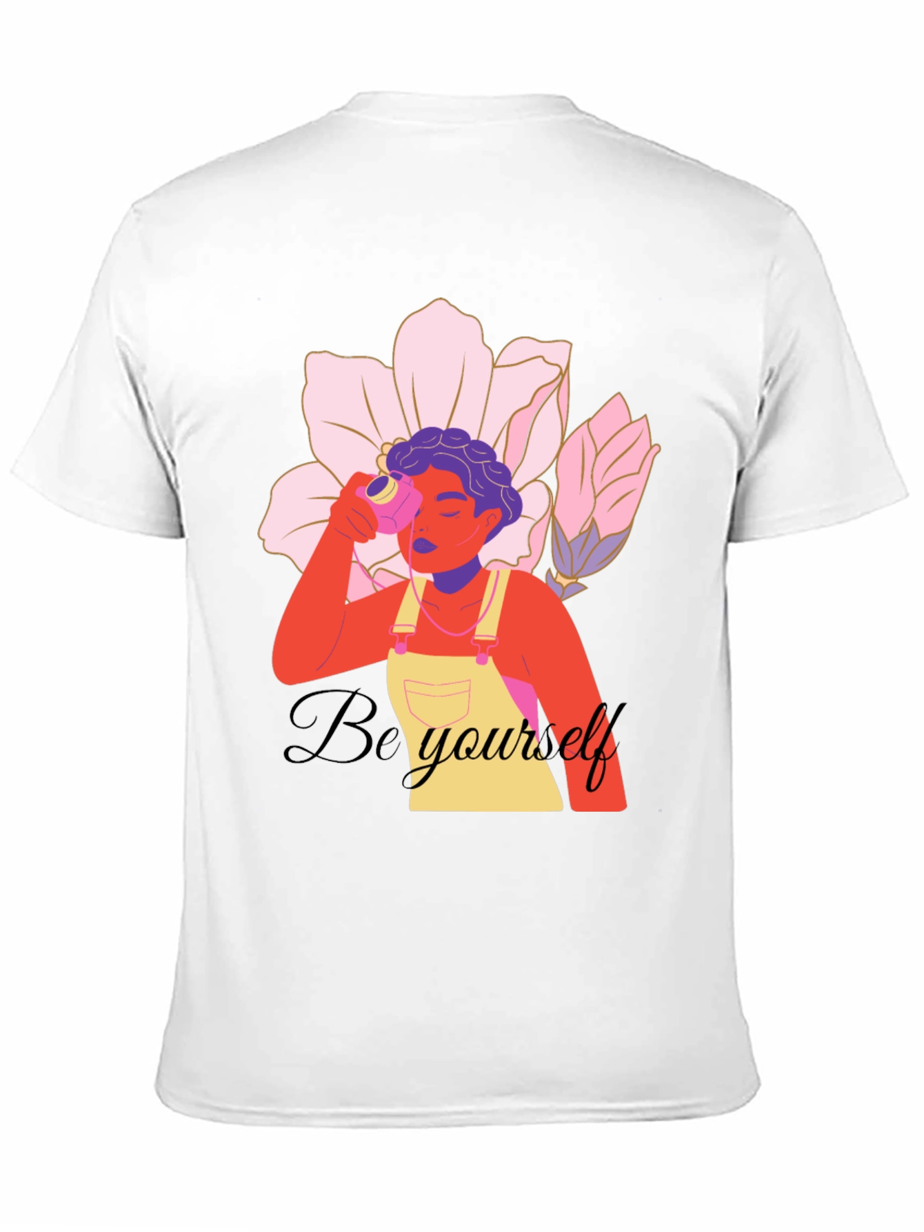 Be Yourself Graphic Print Black T-Shirt