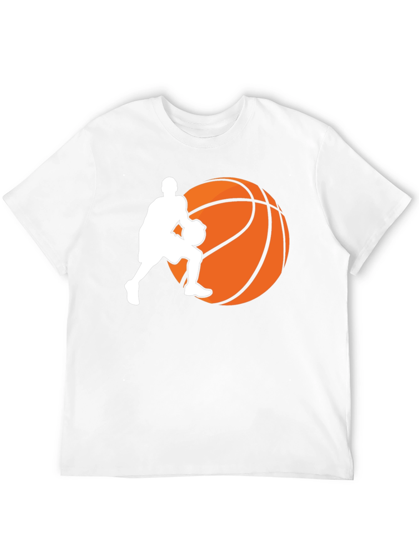 Basketball Player Graphic Tee - Black Cotton T-Shirt